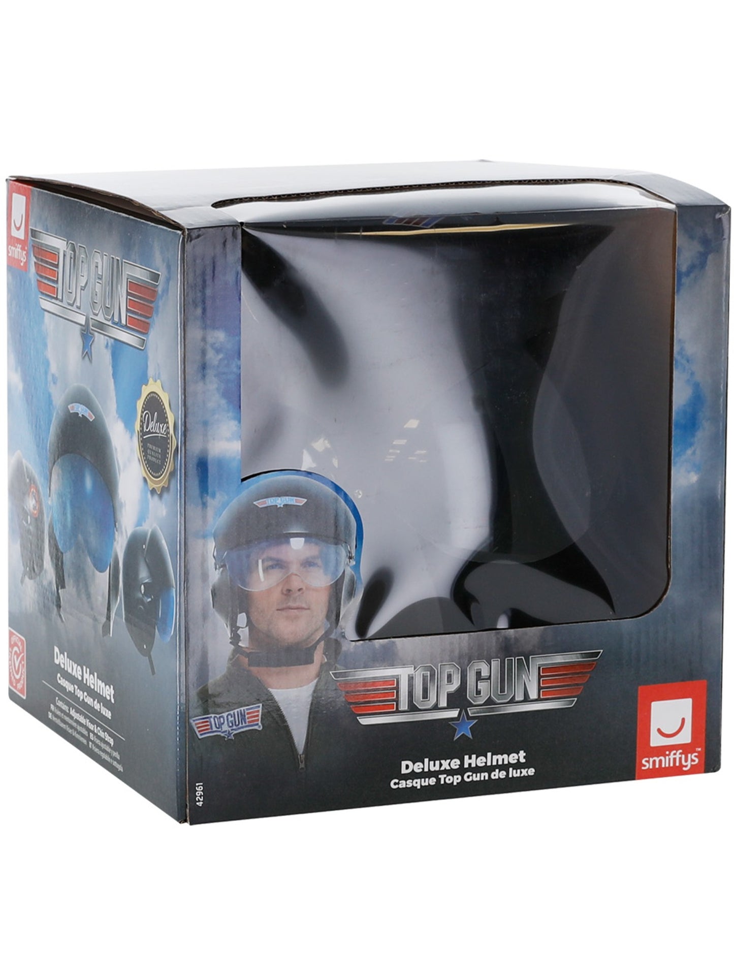 Top Gun Deluxe Helmet, Black Wholesale