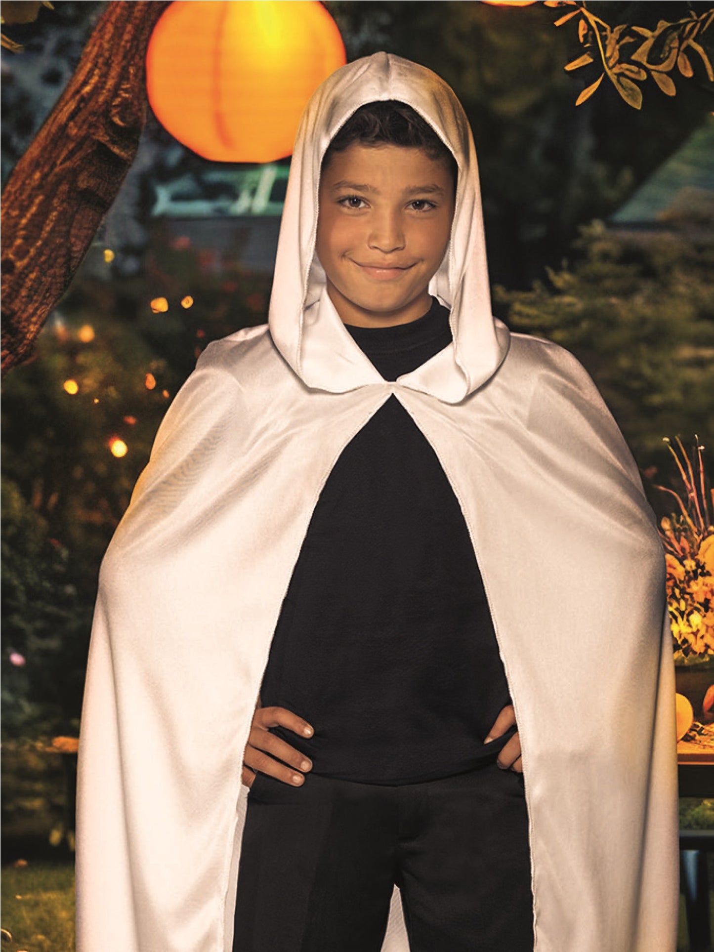 Hooded Cape, White Wholesale