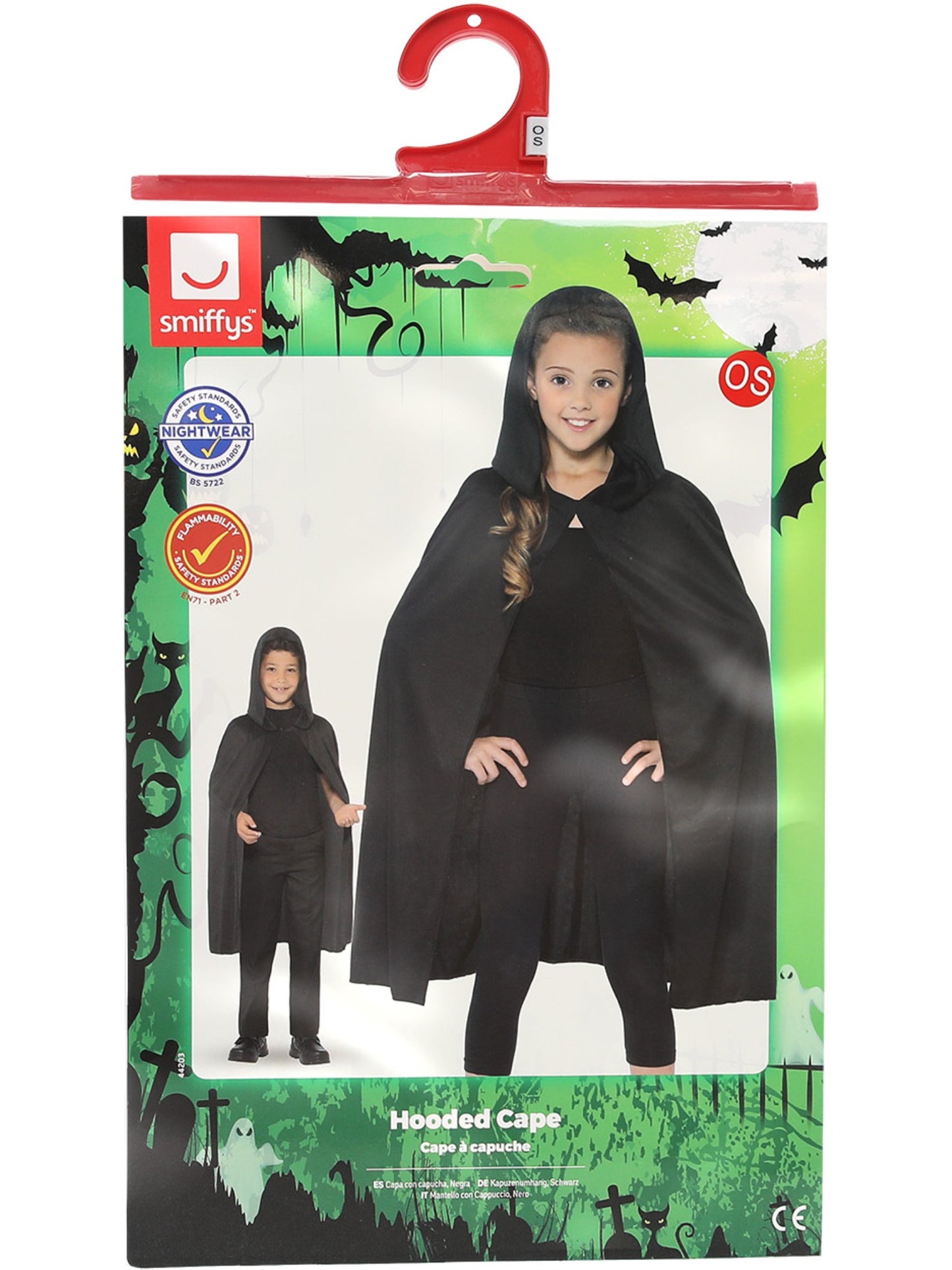 Hooded Cape, Black Wholesale