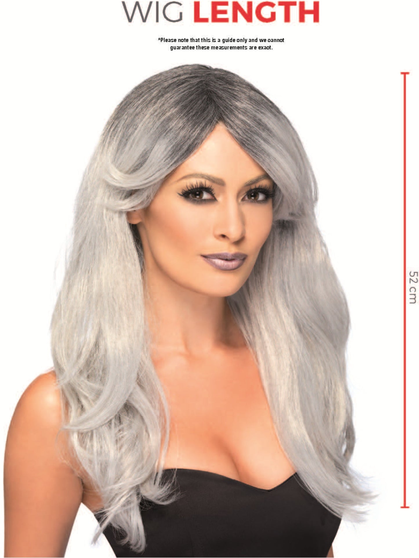 Ghostly Glamour Wig, Grey Wholesale