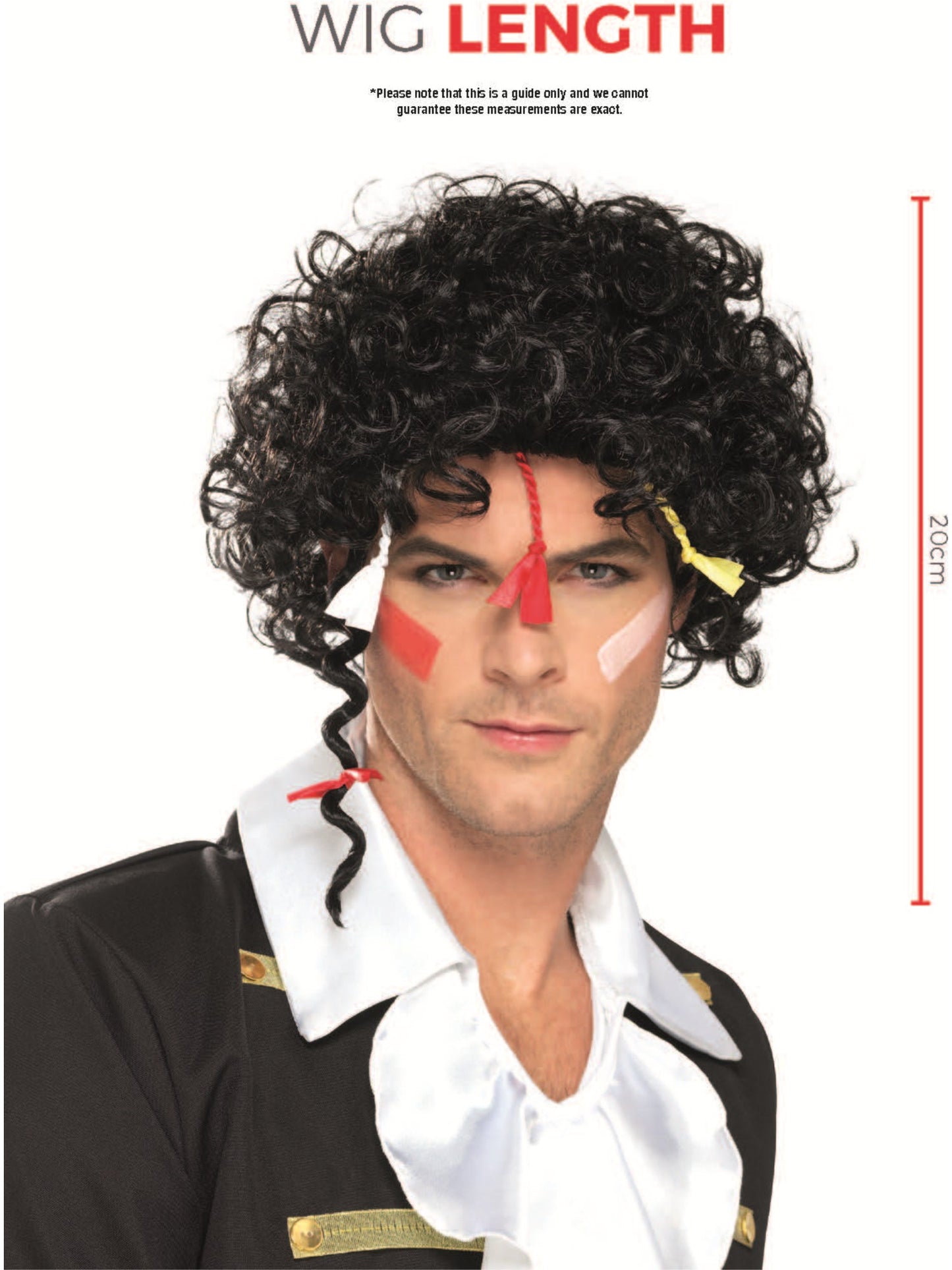 80s New Romantic Wig, Black Wholesale