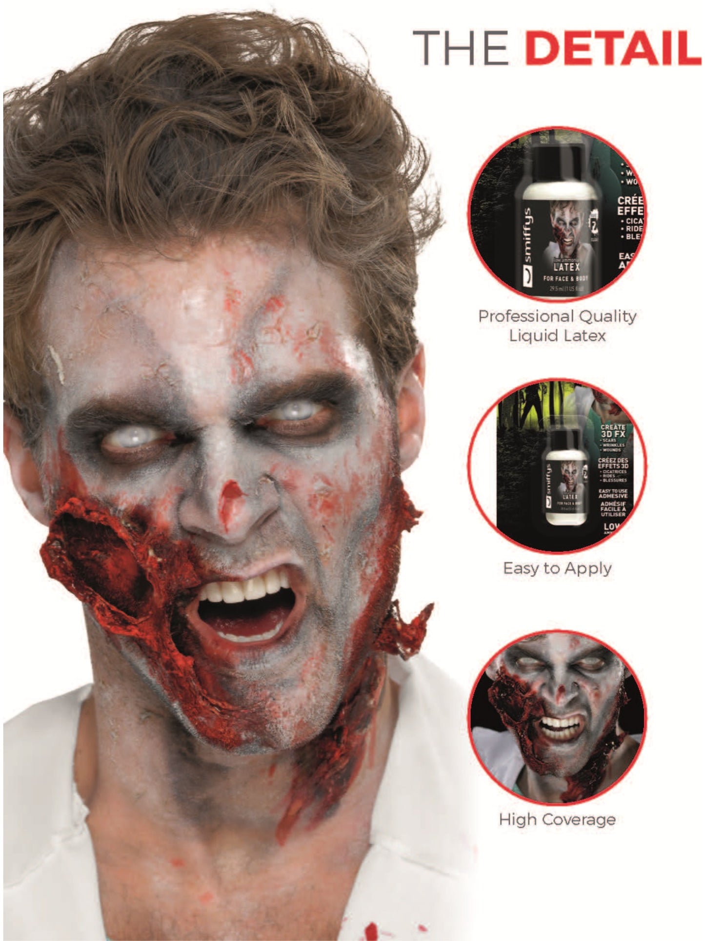Smiffys Make-Up FX, Zombie Liquid Latex, Clear Wholesale
