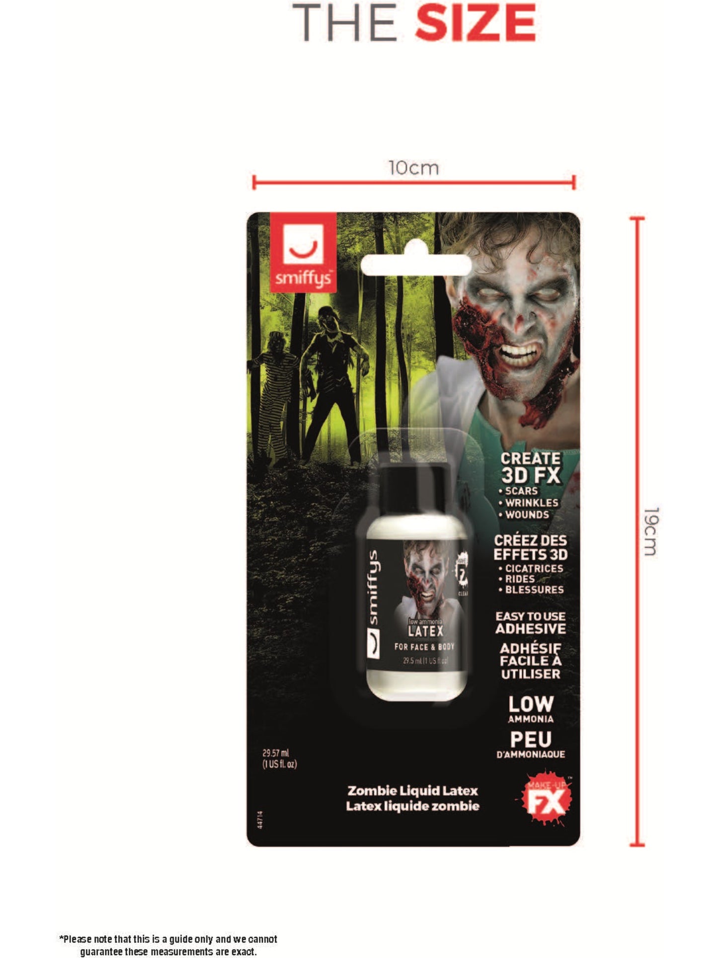 Smiffys Make-Up FX, Zombie Liquid Latex, Clear Wholesale