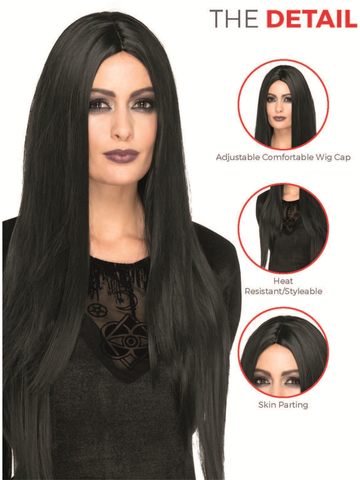 Deluxe Witch Wig, Black Wholesale