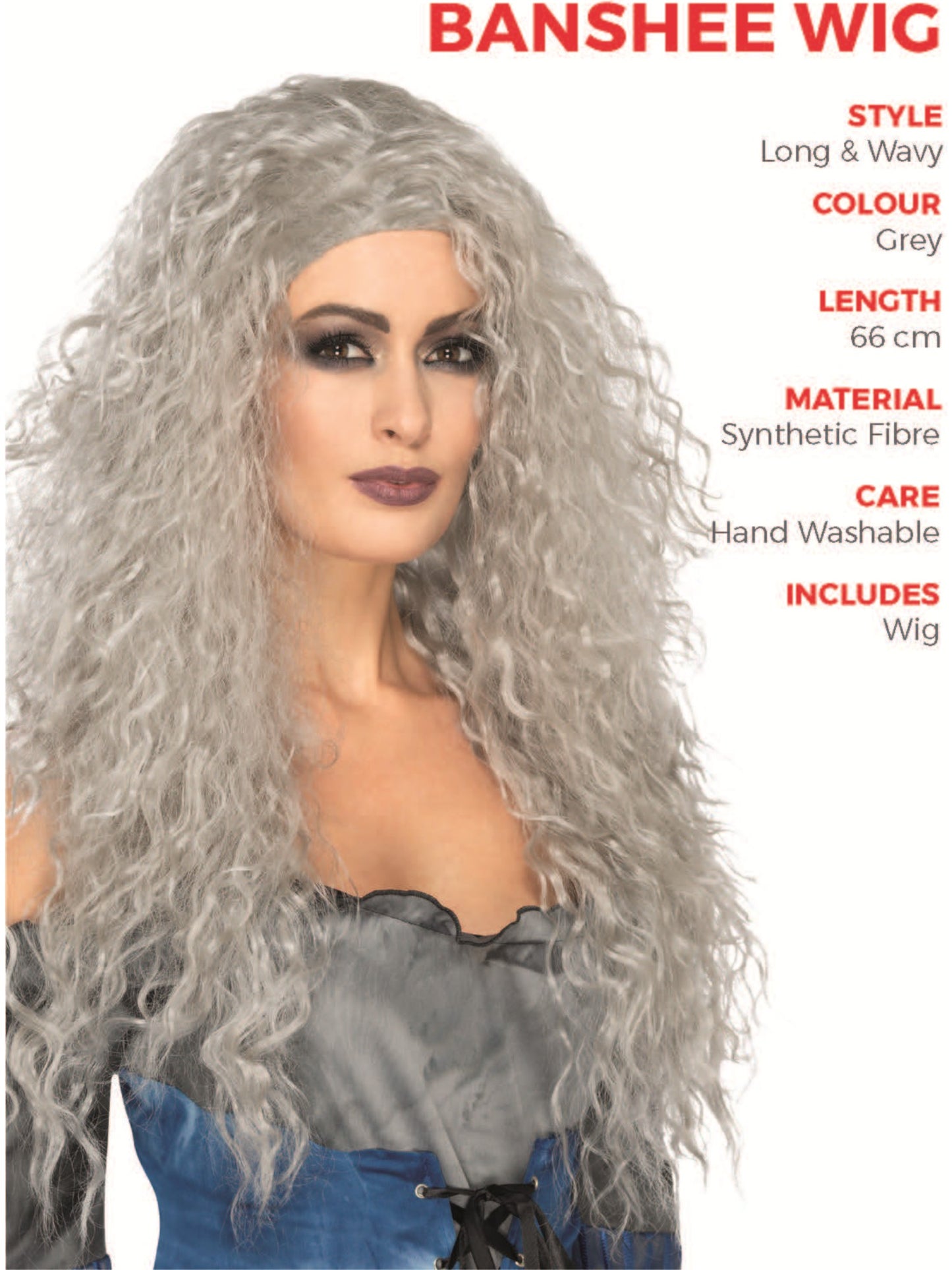 Banshee Wig, Grey Wholesale