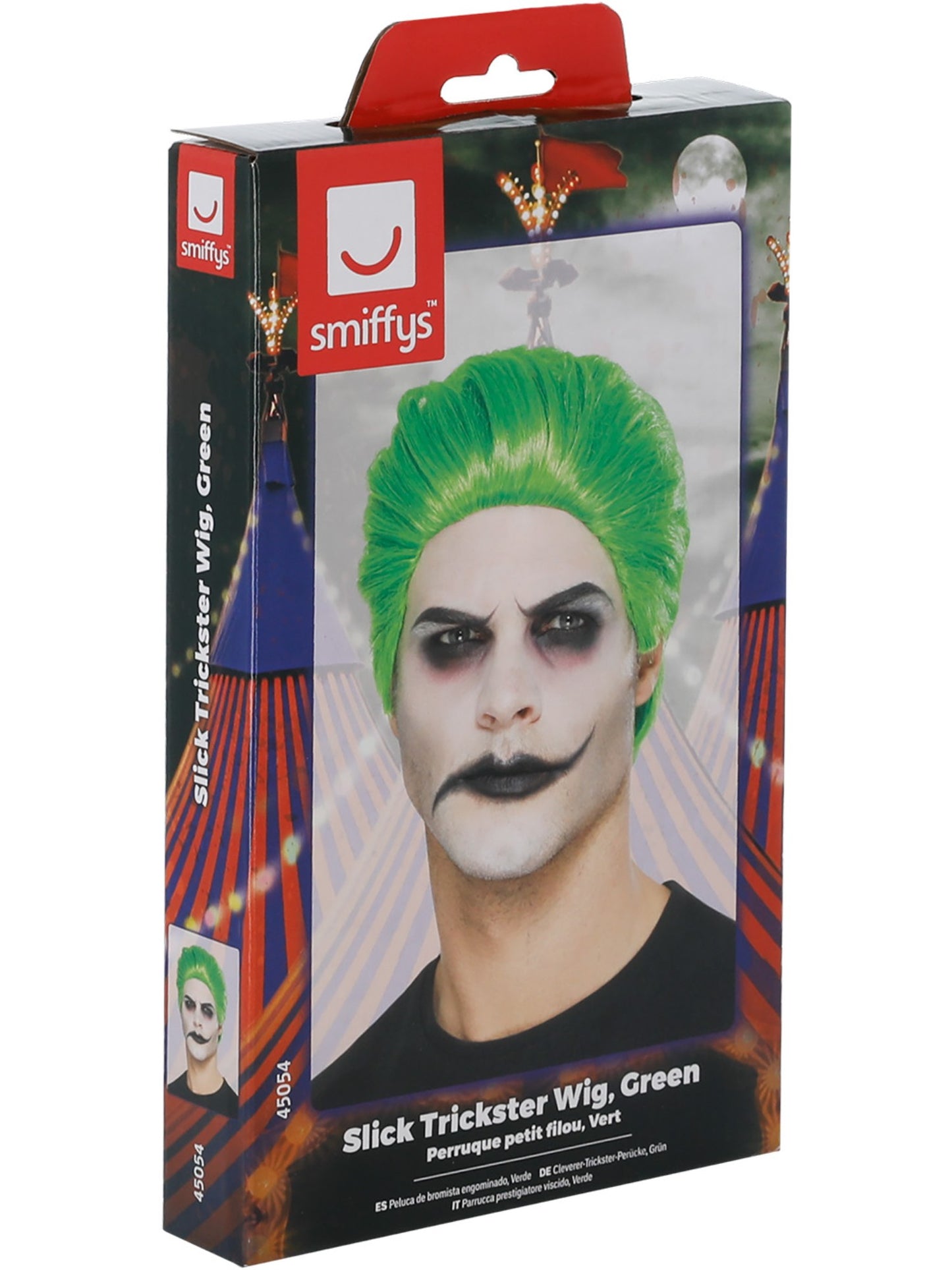 Slick Trickster Wig, Green Wholesale