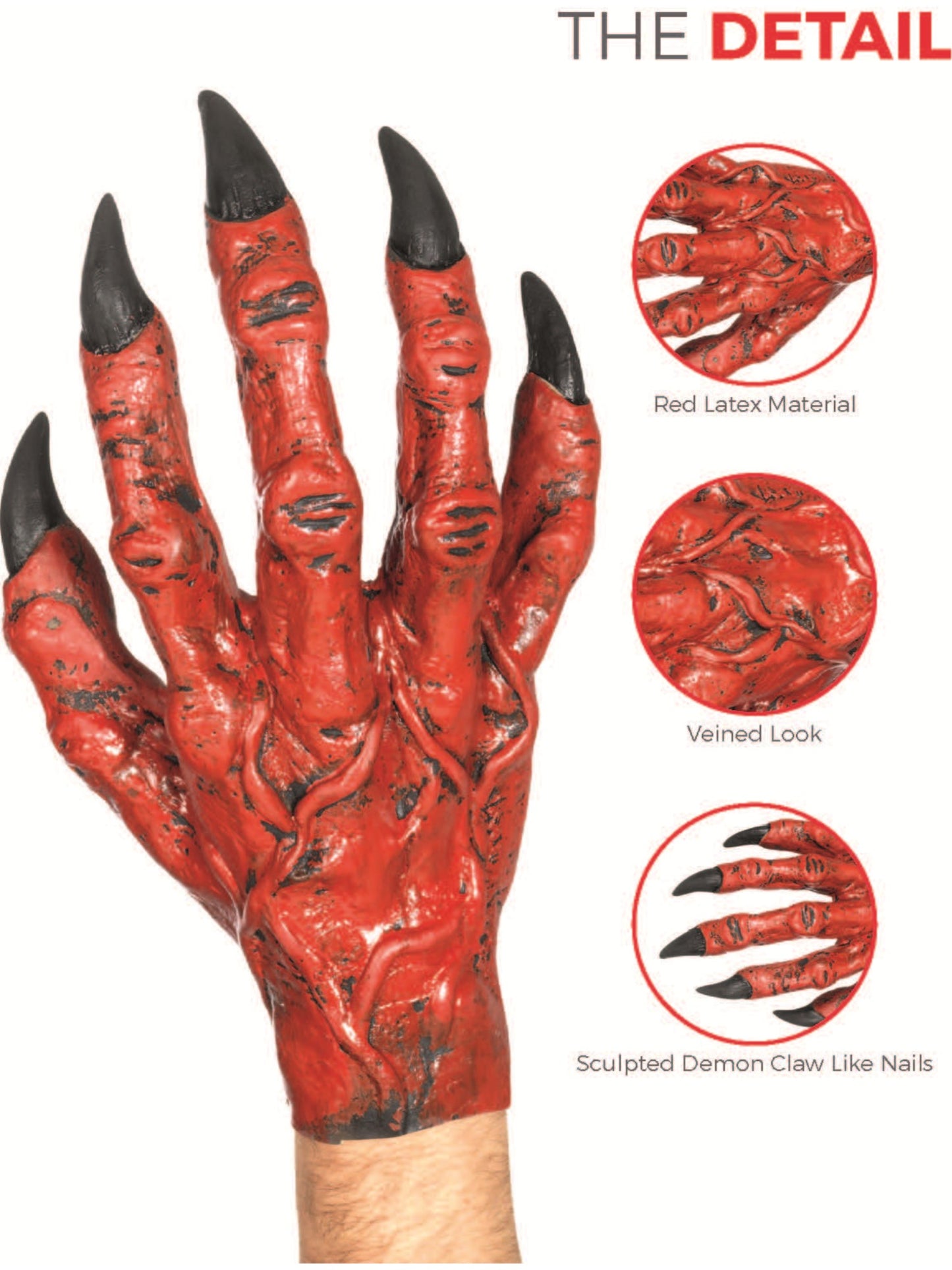 Devil Hands, Latex, Red Wholesale