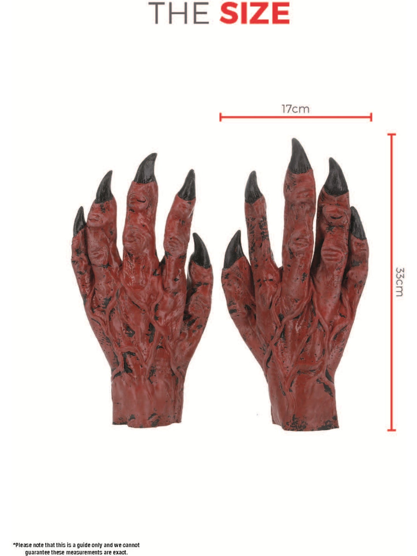 Devil Hands, Latex, Red Wholesale