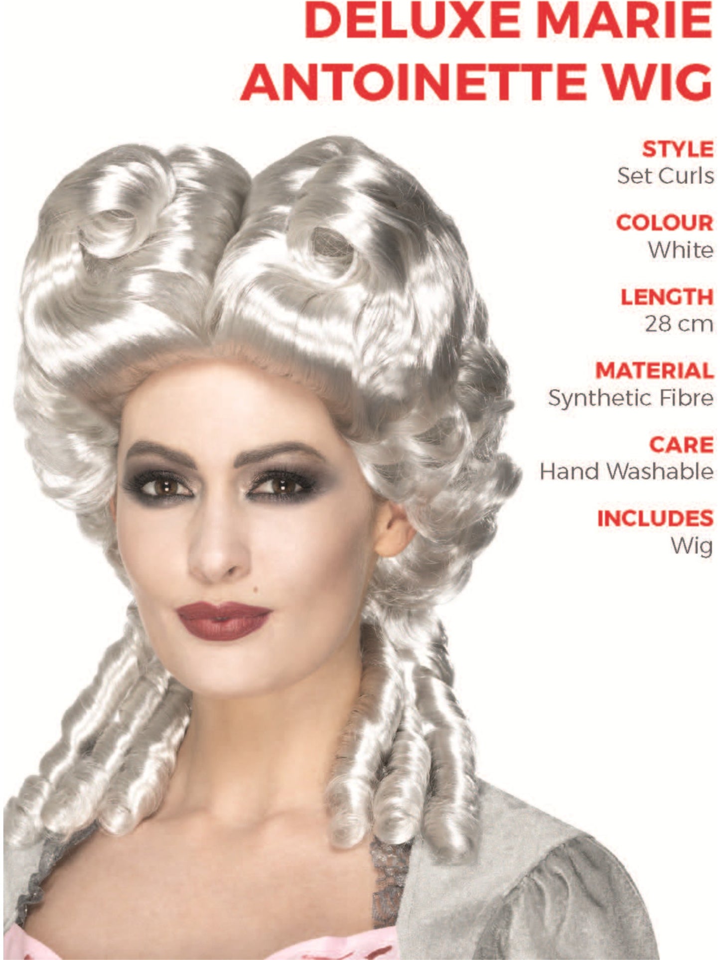 Deluxe Marie Antoinette Wig, White Wholesale