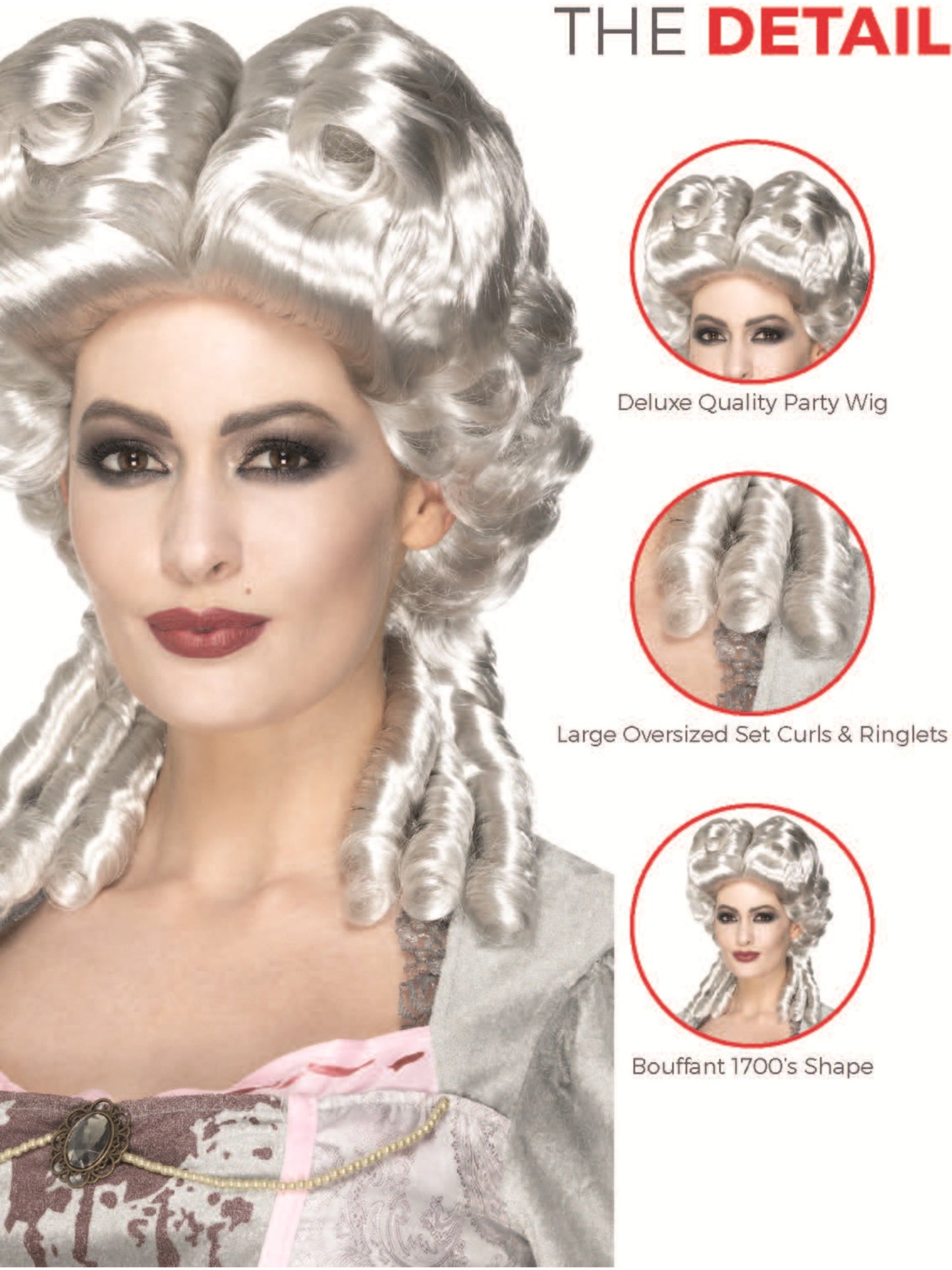 Deluxe Marie Antoinette Wig, White Wholesale
