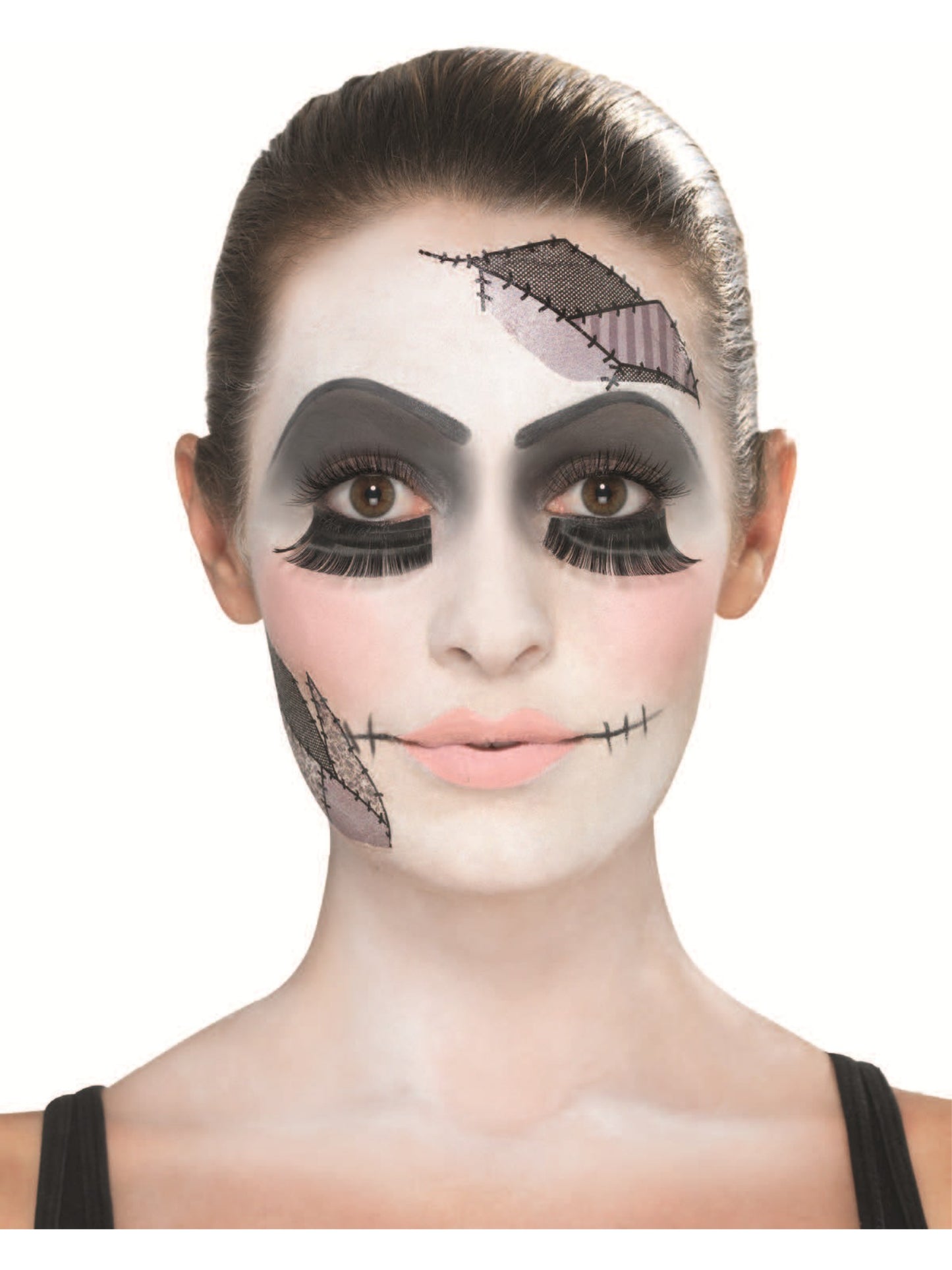 Smiffys Make-Up FX, Damaged Doll Kit, Aqua, Black Wholesale