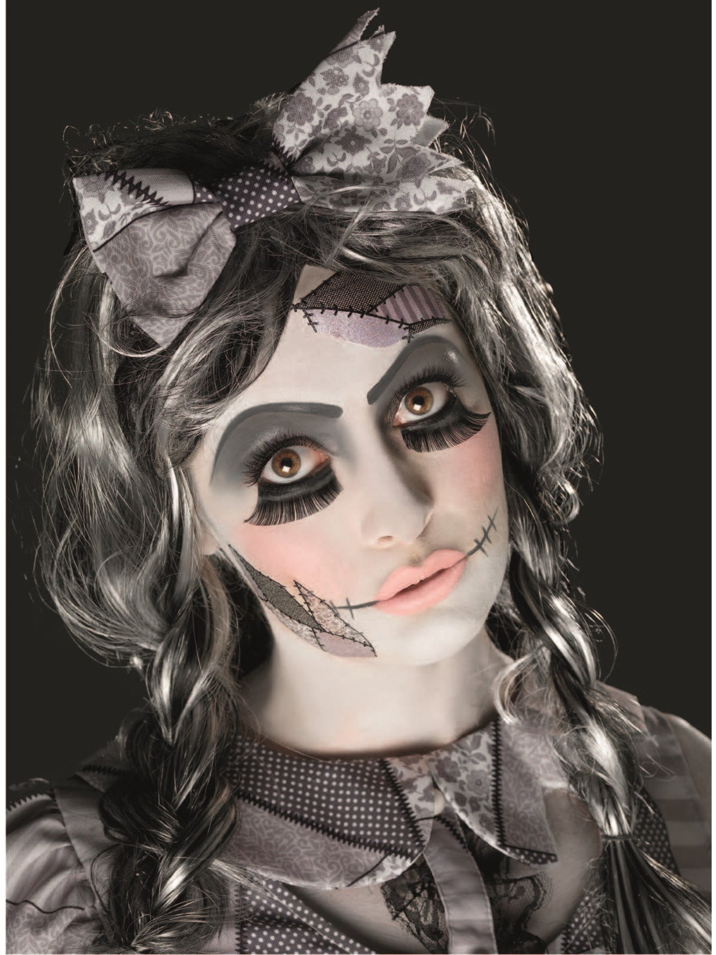Smiffys Make-Up FX, Damaged Doll Kit, Aqua, Black Wholesale