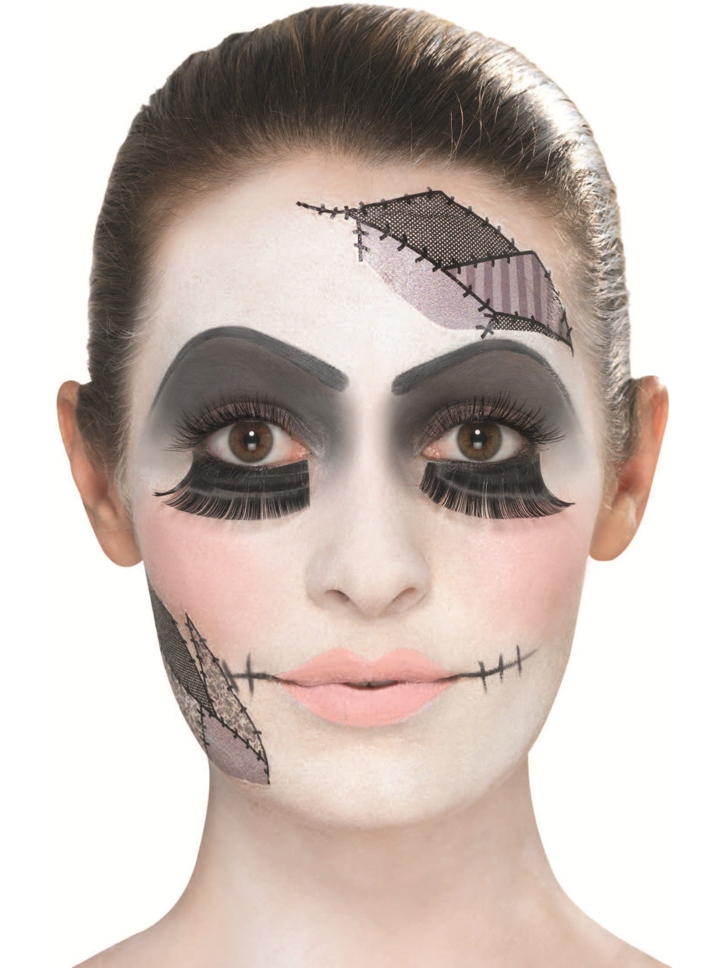 Smiffys Make-Up FX, Damaged Doll Kit, Aqua, Black Wholesale