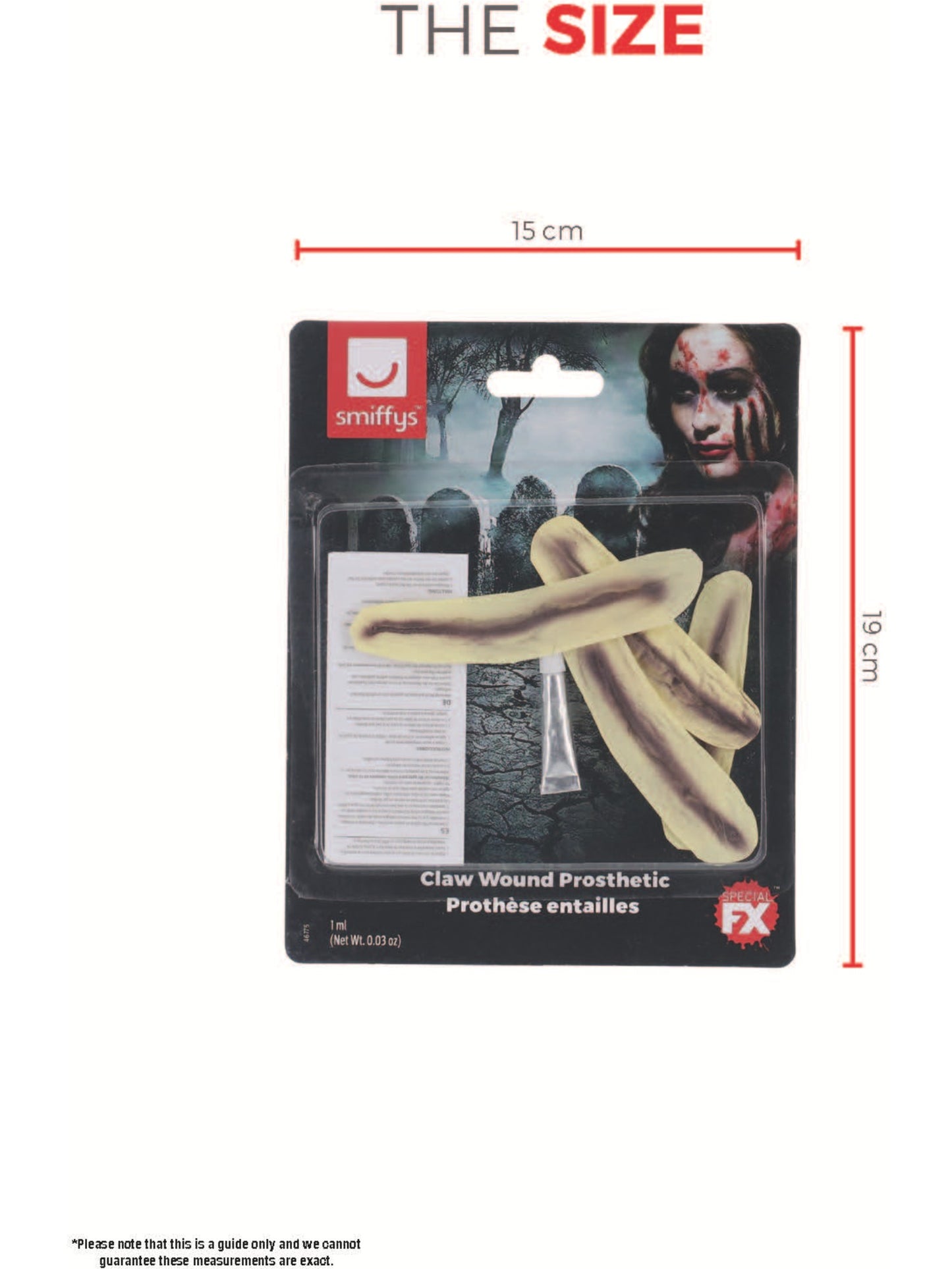 Smiffys Make-Up FX, Latex Claw Wound Scar, Red Wholesale