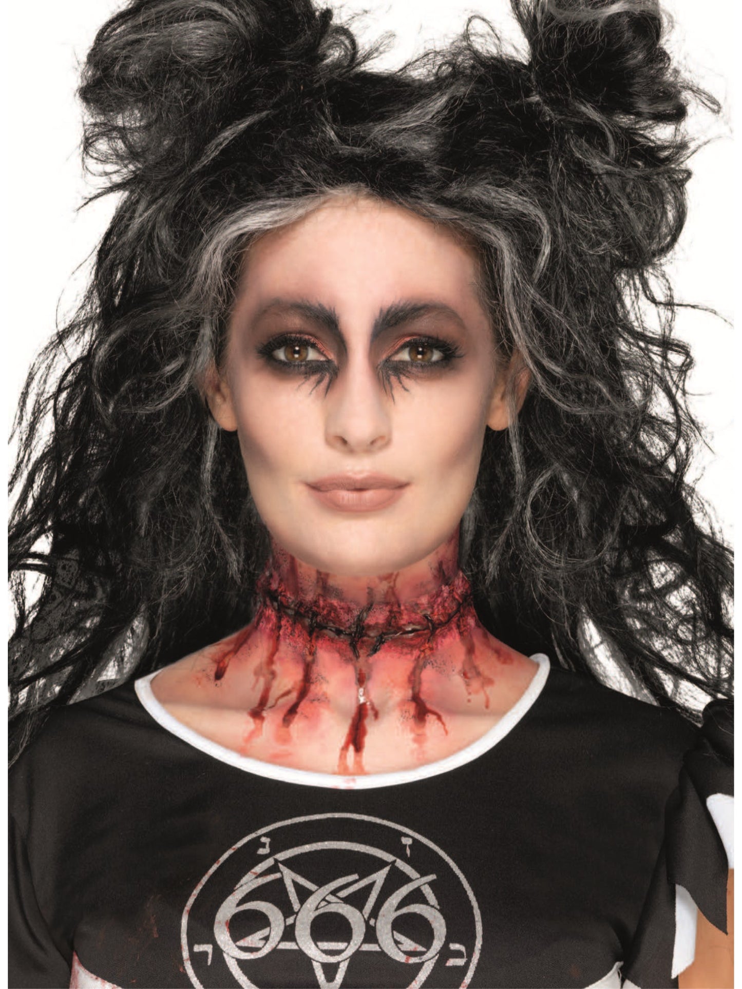 Smiffys Make-Up FX, Latex Stitched Neck, Red Wholesale