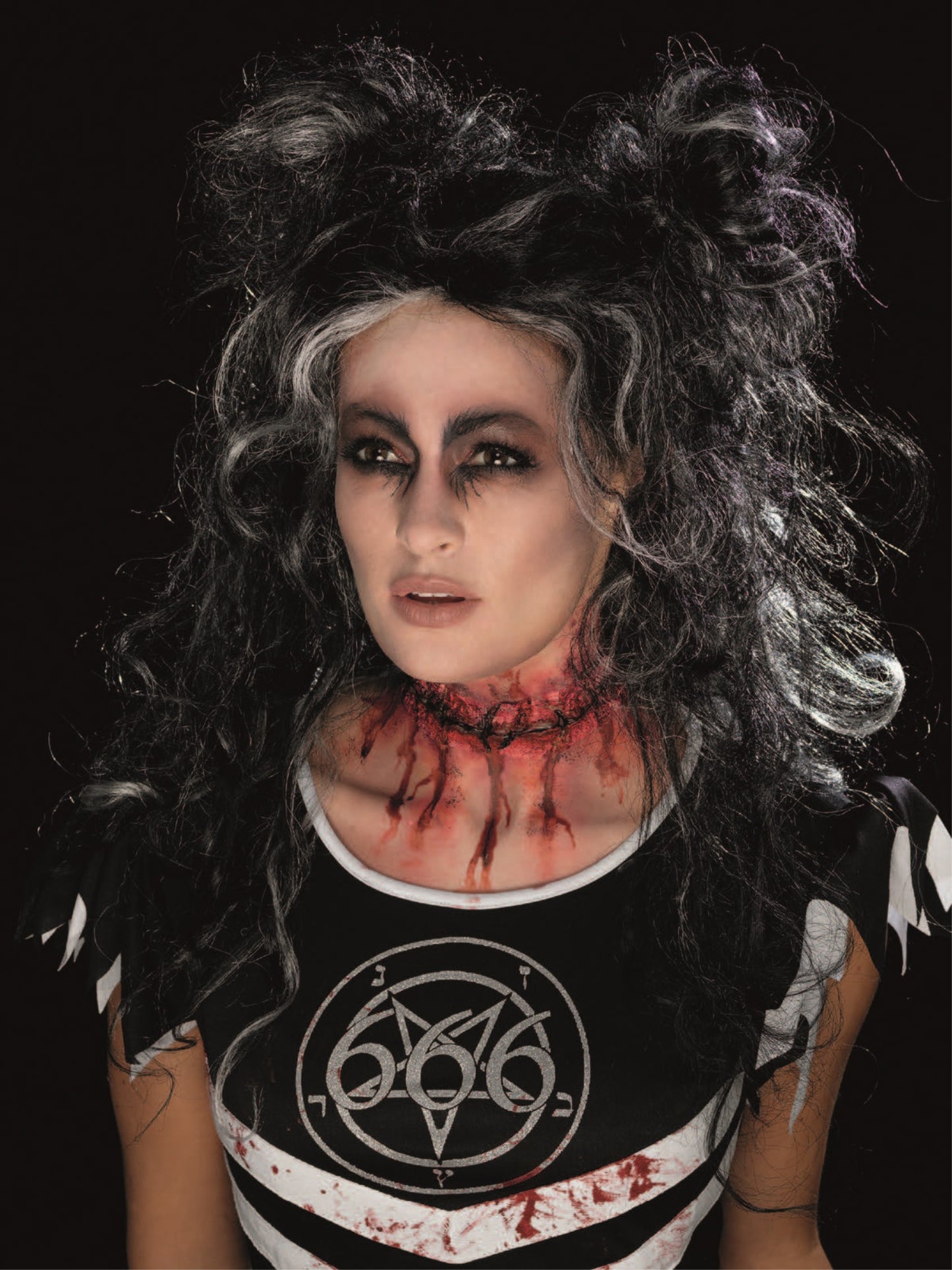 Smiffys Make-Up FX, Latex Stitched Neck, Red Wholesale