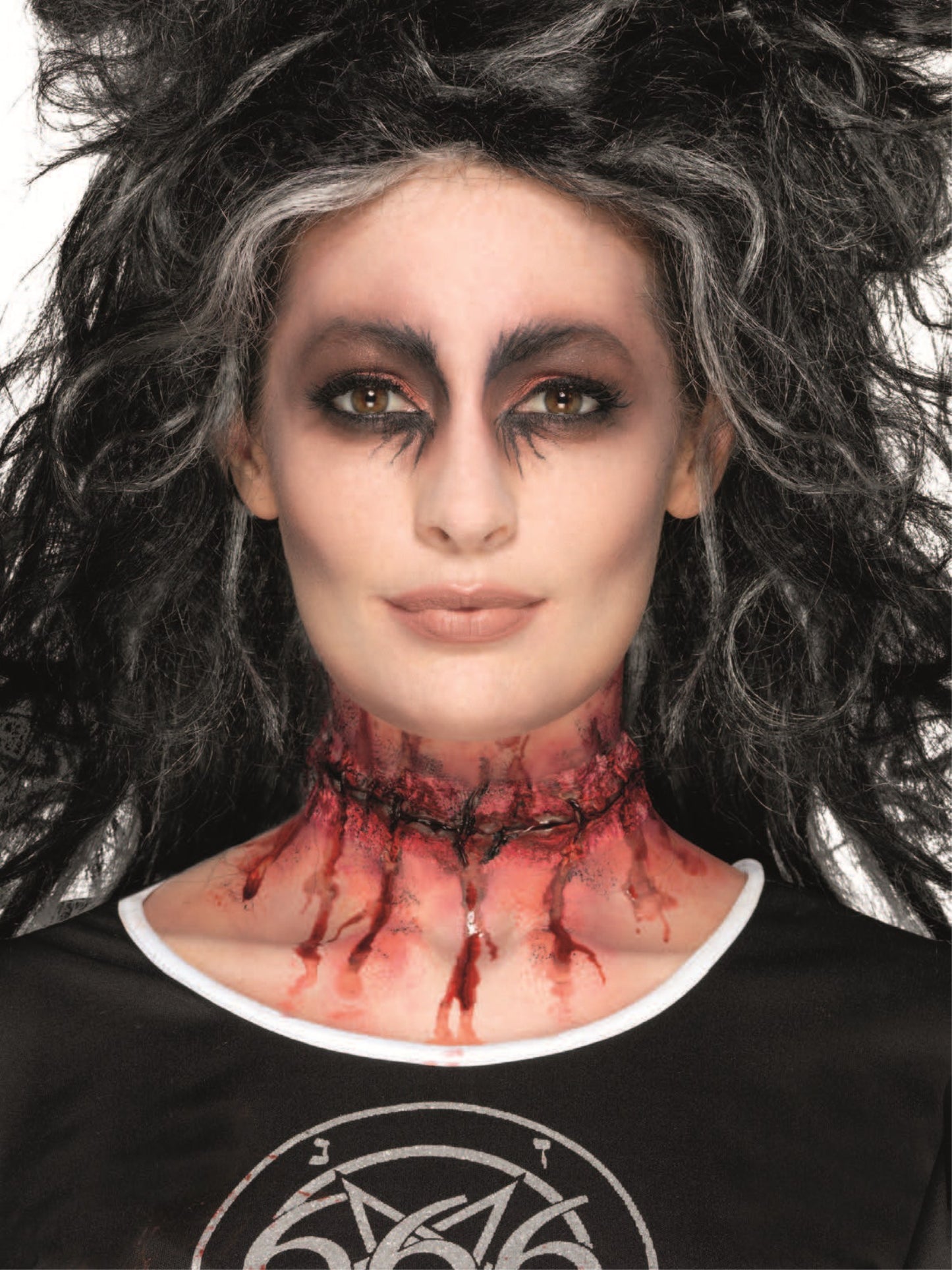 Smiffys Make-Up FX, Latex Stitched Neck, Red Wholesale