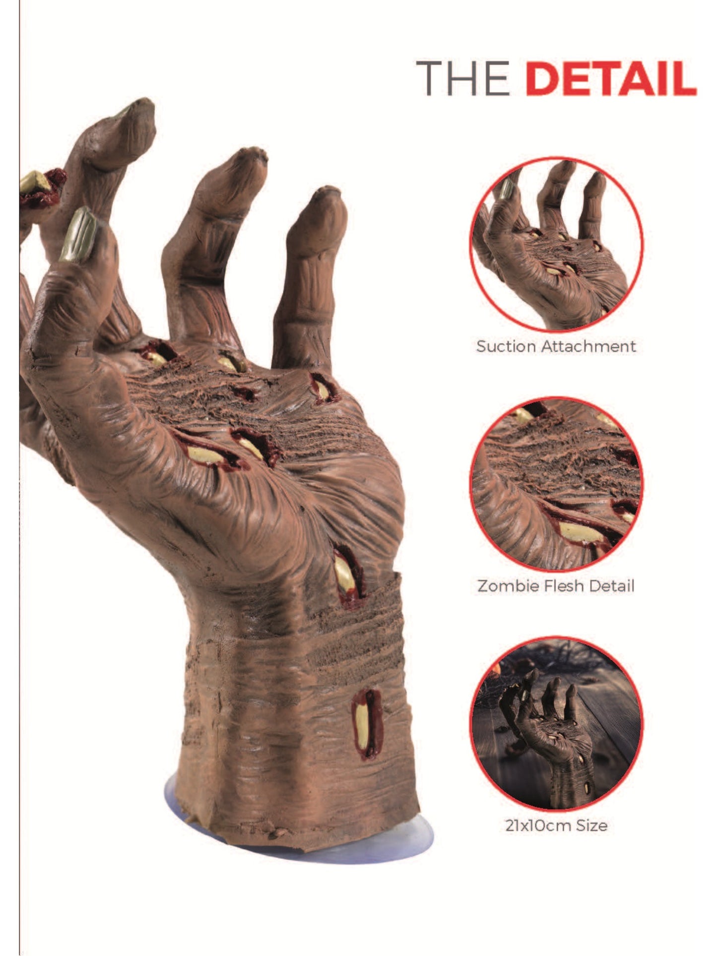 Latex Rotting Zombie Hand Prop, Natural Wholesale