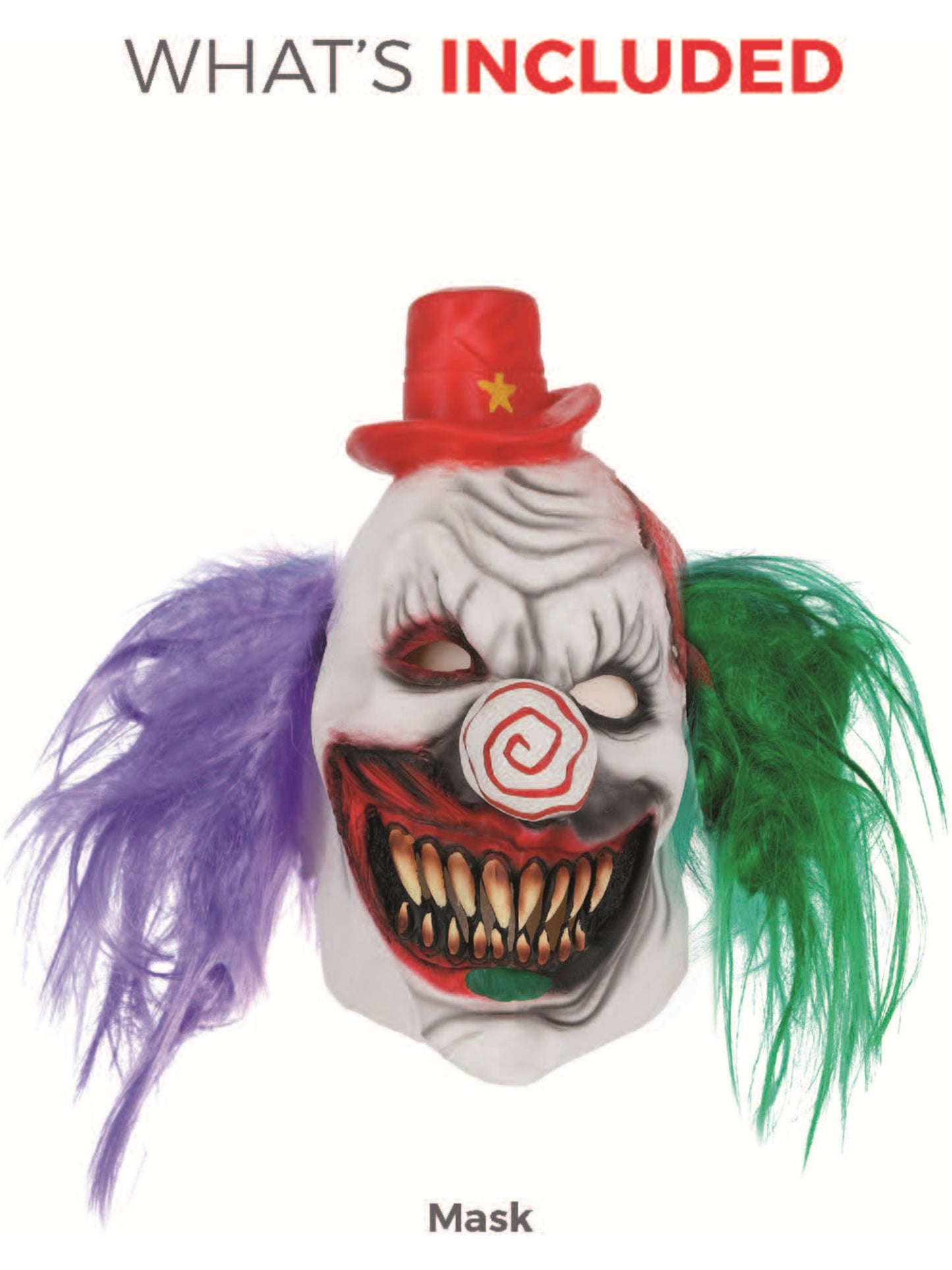 Kolorful Killer Klown Mask, Multi-Coloured Wholesale