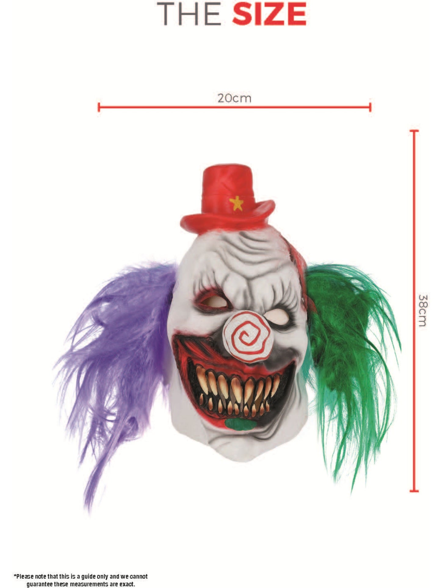 Kolorful Killer Klown Mask, Multi-Coloured Wholesale