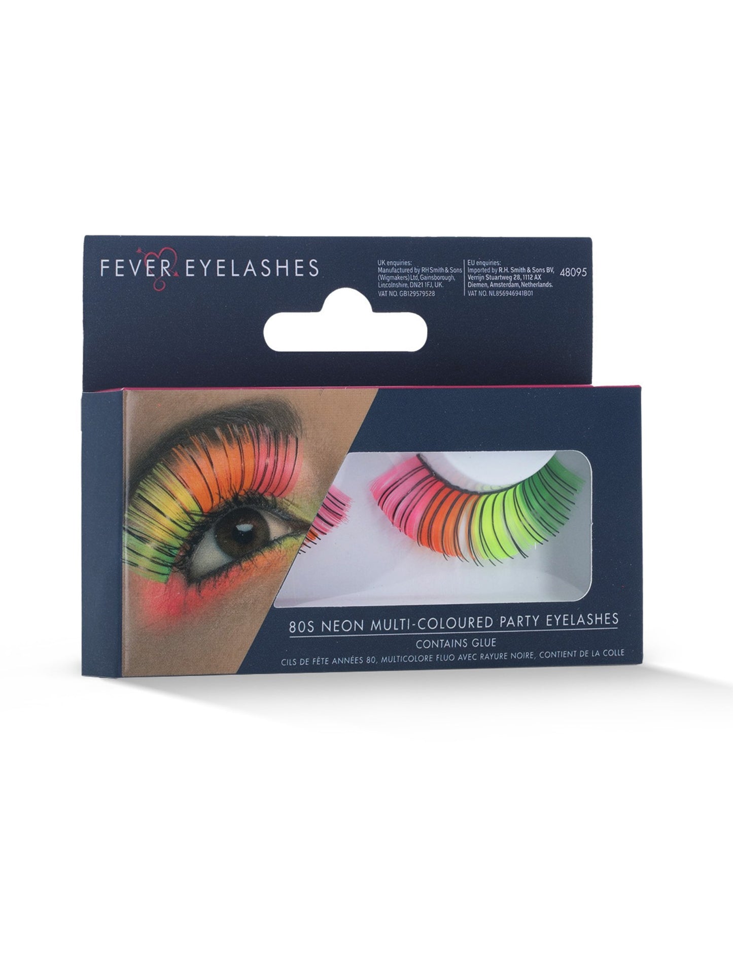 80s Party Eyelashes, Neon Wholesale