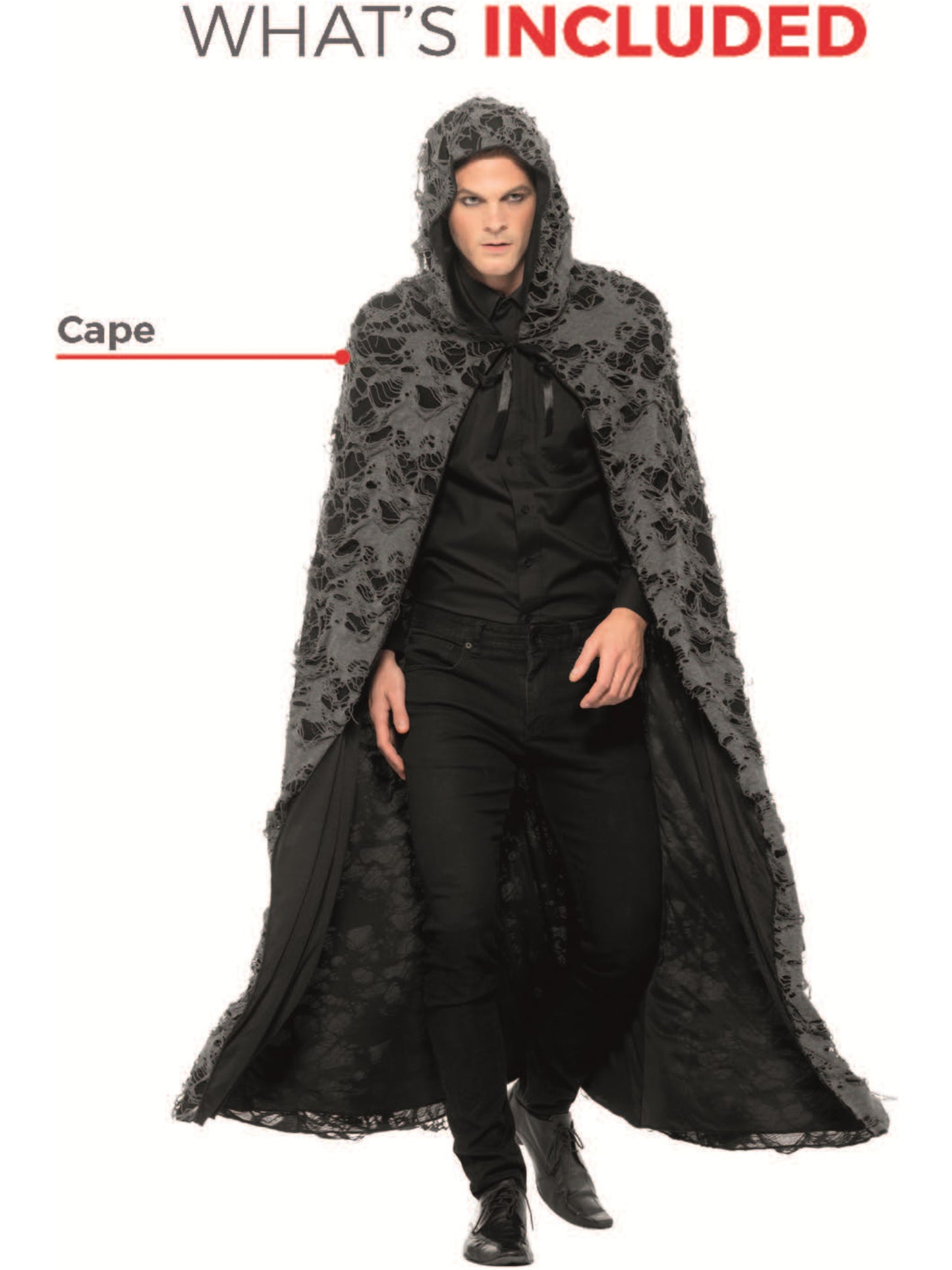 Deluxe Spellcaster Cape, Grey Wholesale