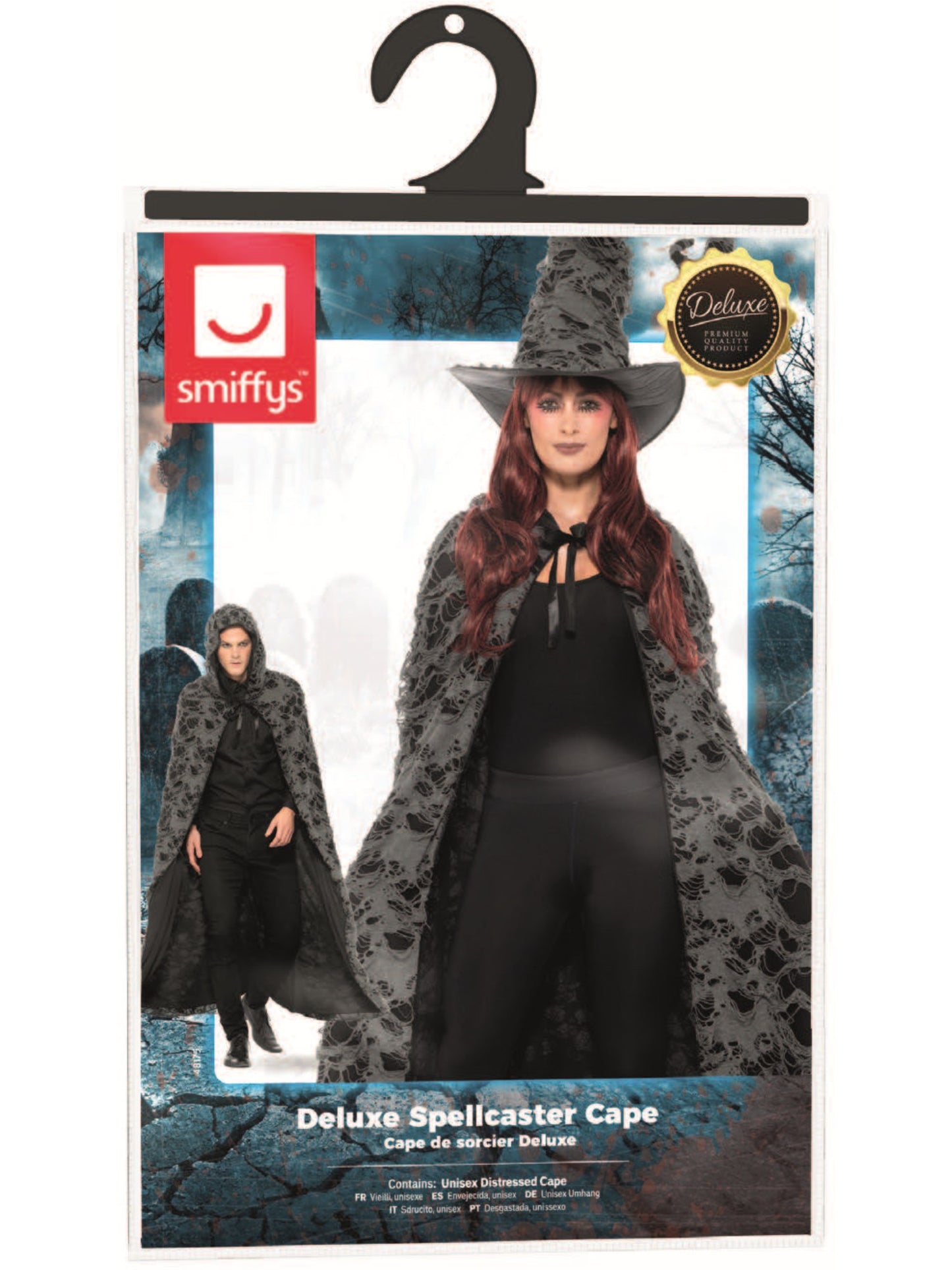 Deluxe Spellcaster Cape, Grey Wholesale
