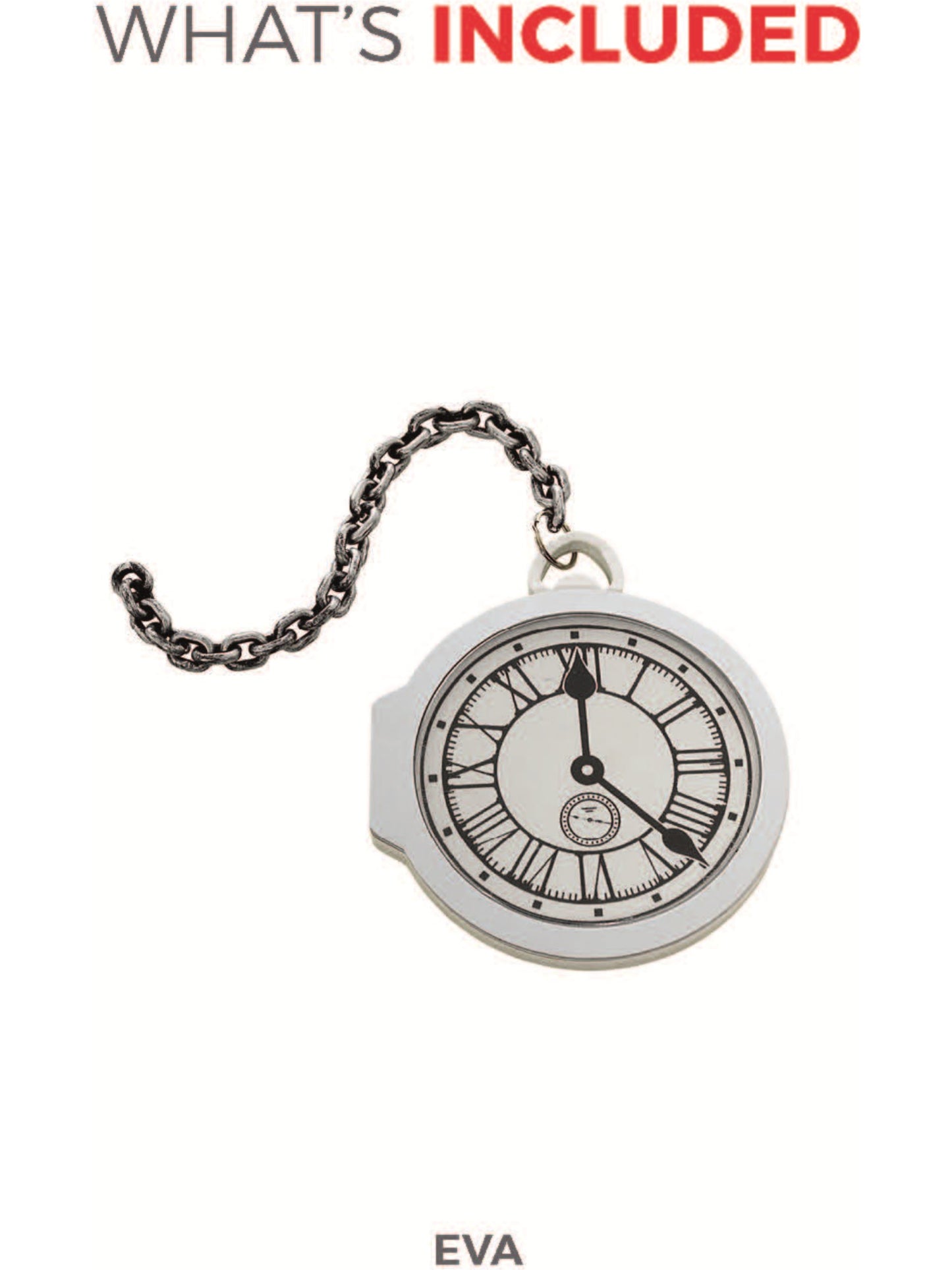Oversized Pocket Watch, White Wholesale