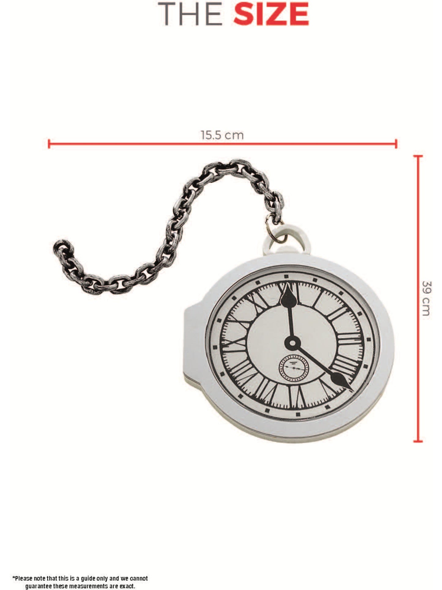 Oversized Pocket Watch, White Wholesale