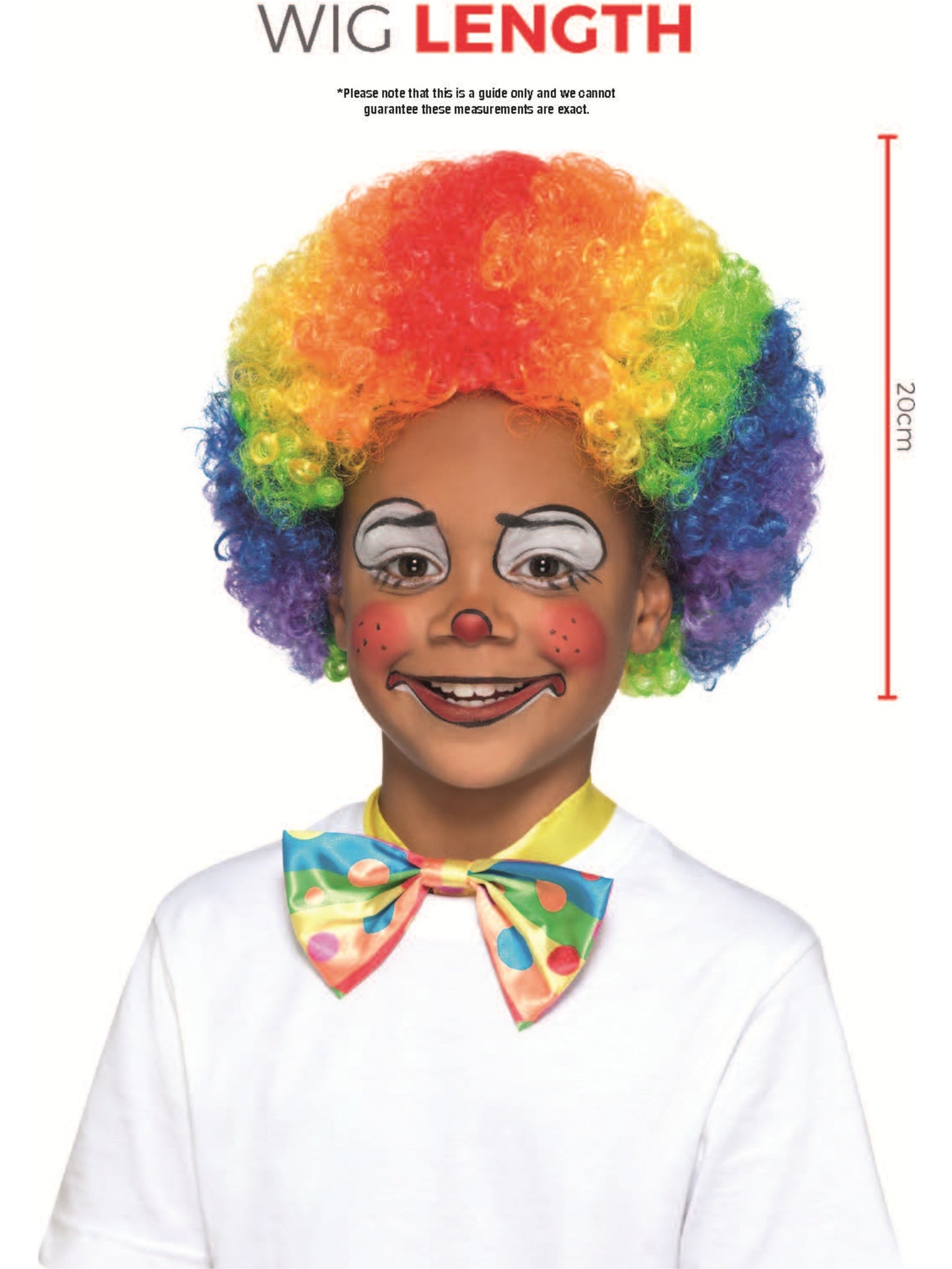 Clown Wig, Multi-Coloured Wholesale
