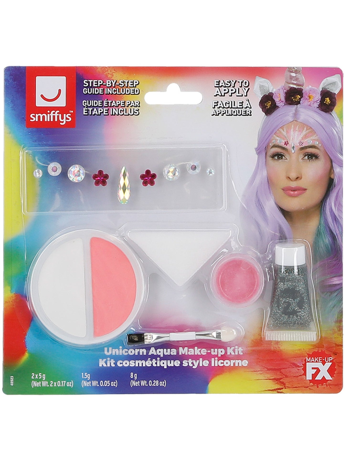 Smiffys Make-Up FX, Unicorn Kit, Aqua, Multi-Colou Wholesale