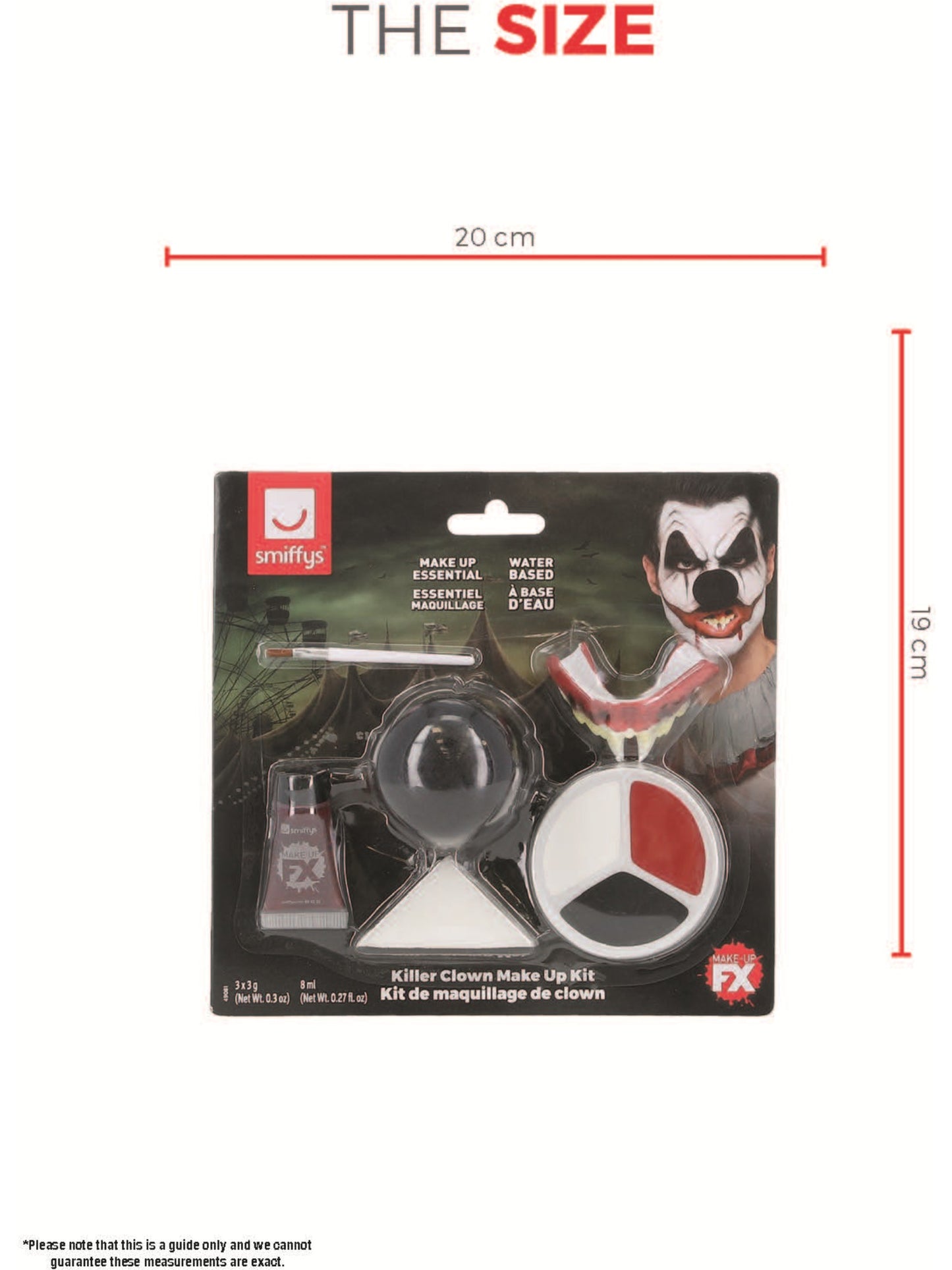 Smiffys Make-Up FX, Killer Clown Kit, Aqua, Multi- Wholesale