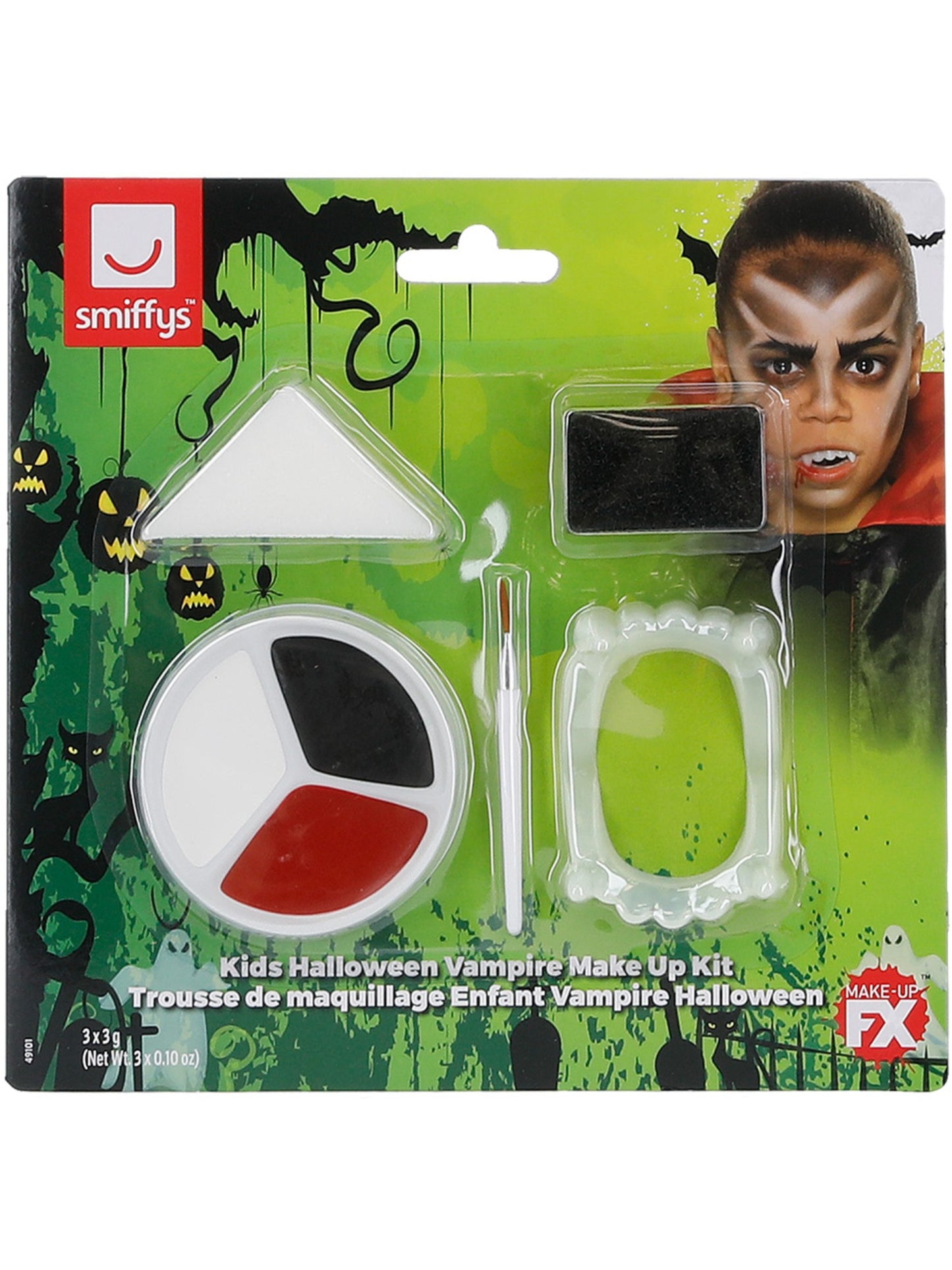 Smiffys Make-Up FX, Kids Vampire Kit, Aqua, Multi- Wholesale