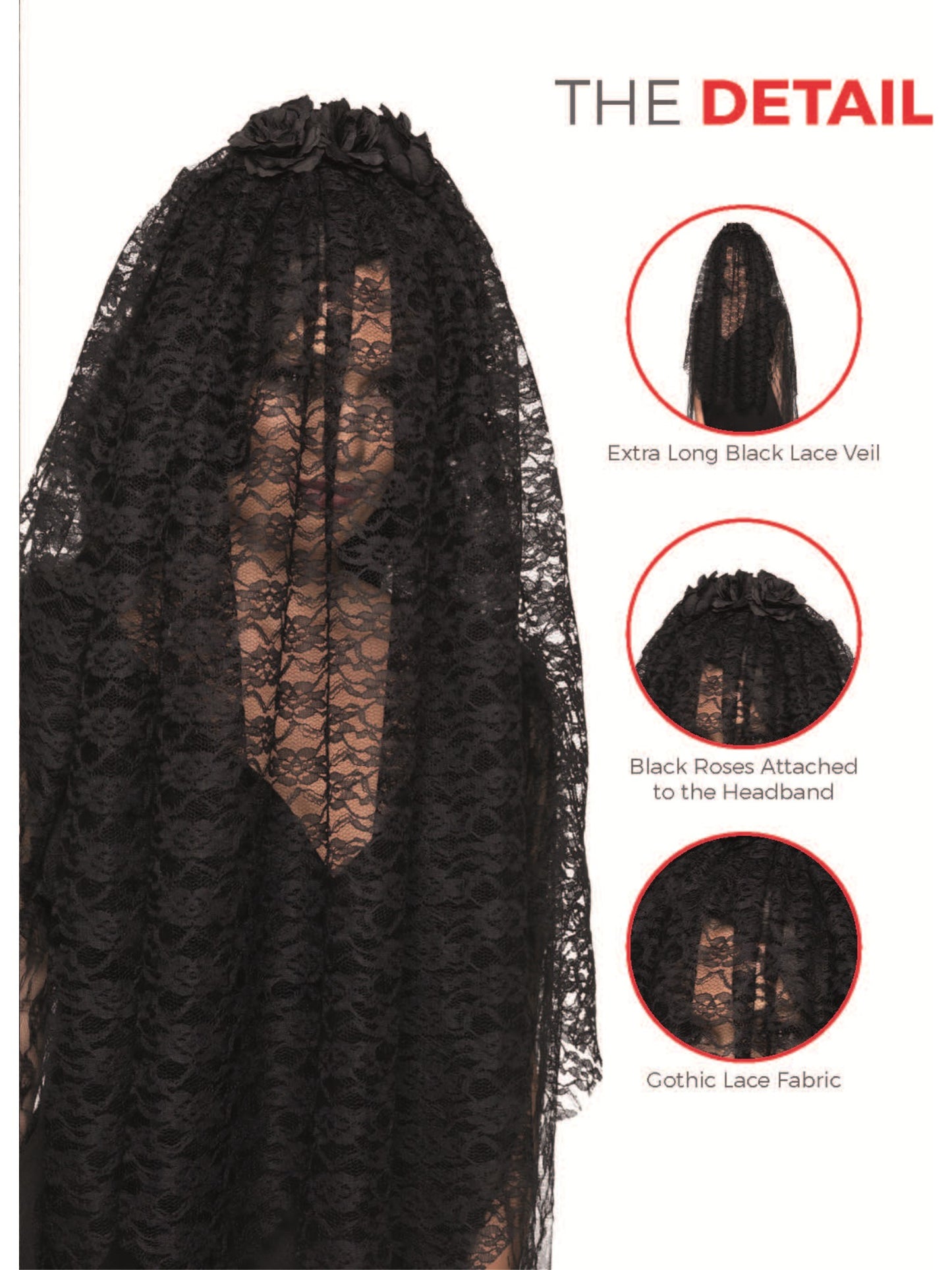 Black Widow Veil, Black Wholesale