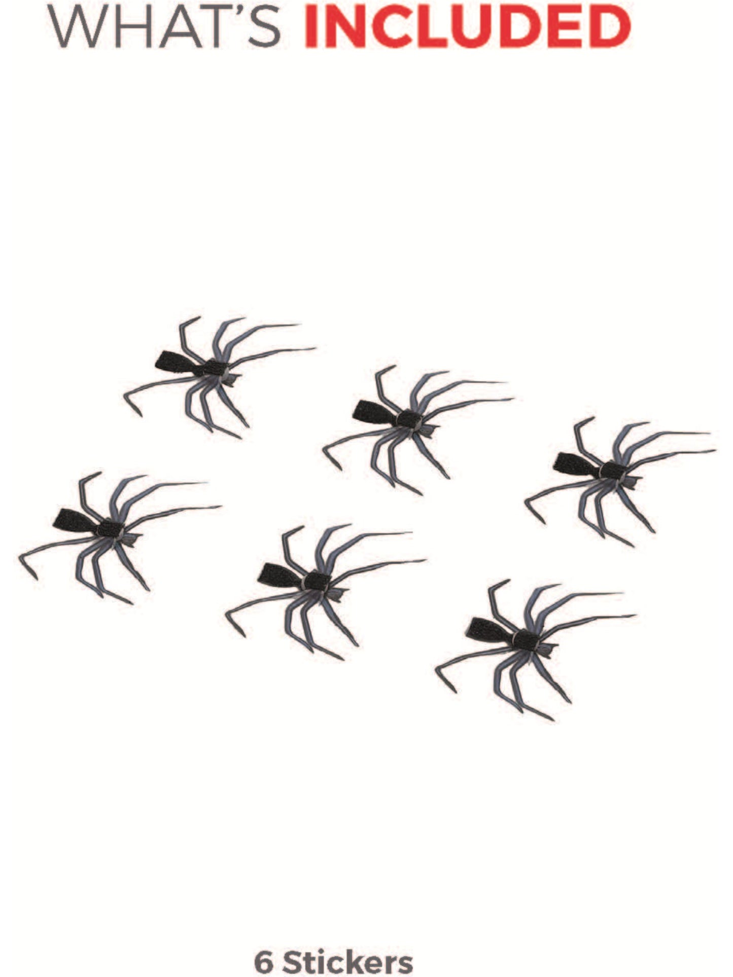Smiffys Make-Up FX, 3D Spider Stickers, Black Wholesale