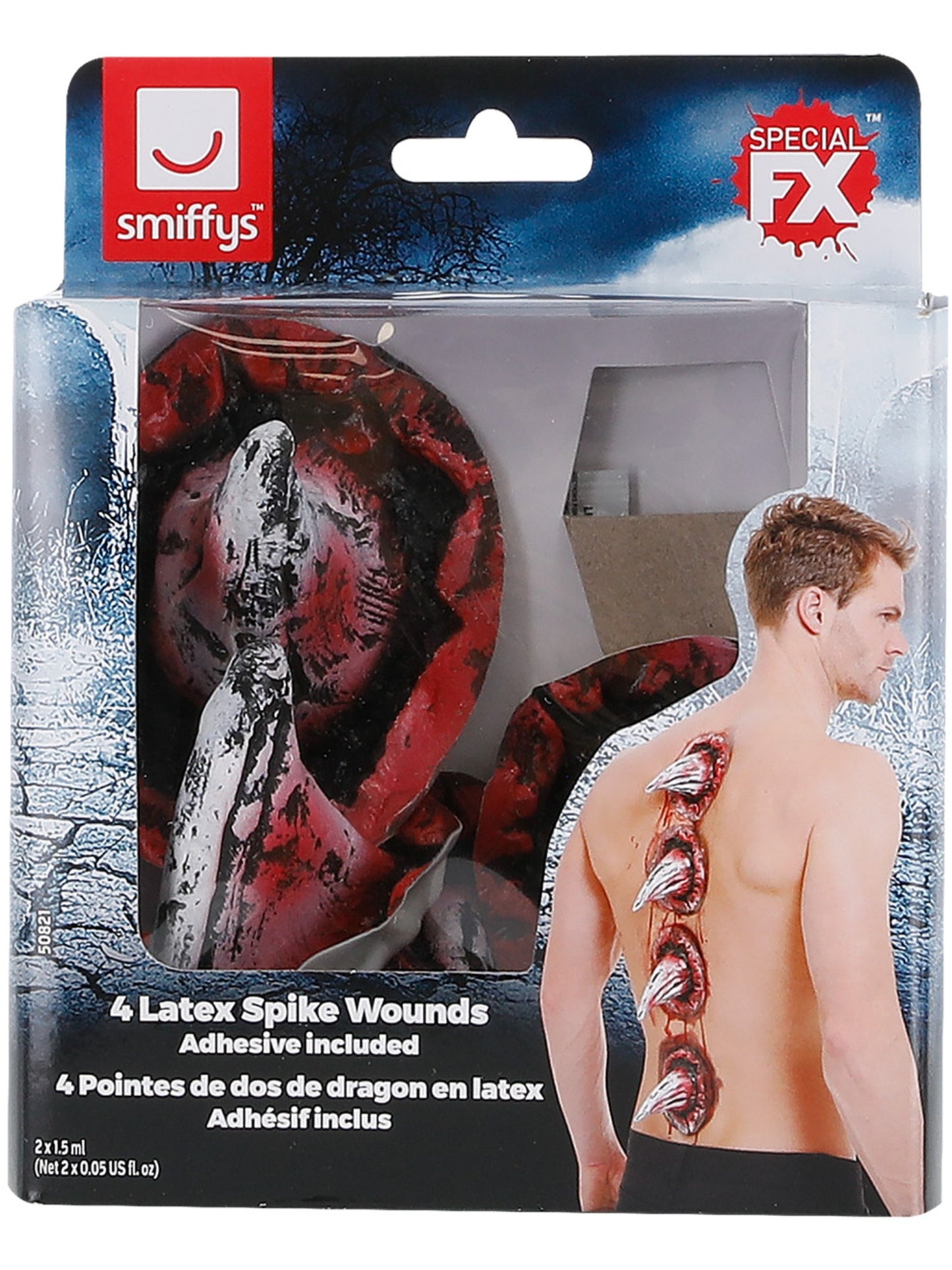 Smiffys Make-Up FX, Latex Spike Wounds, Red Wholesale