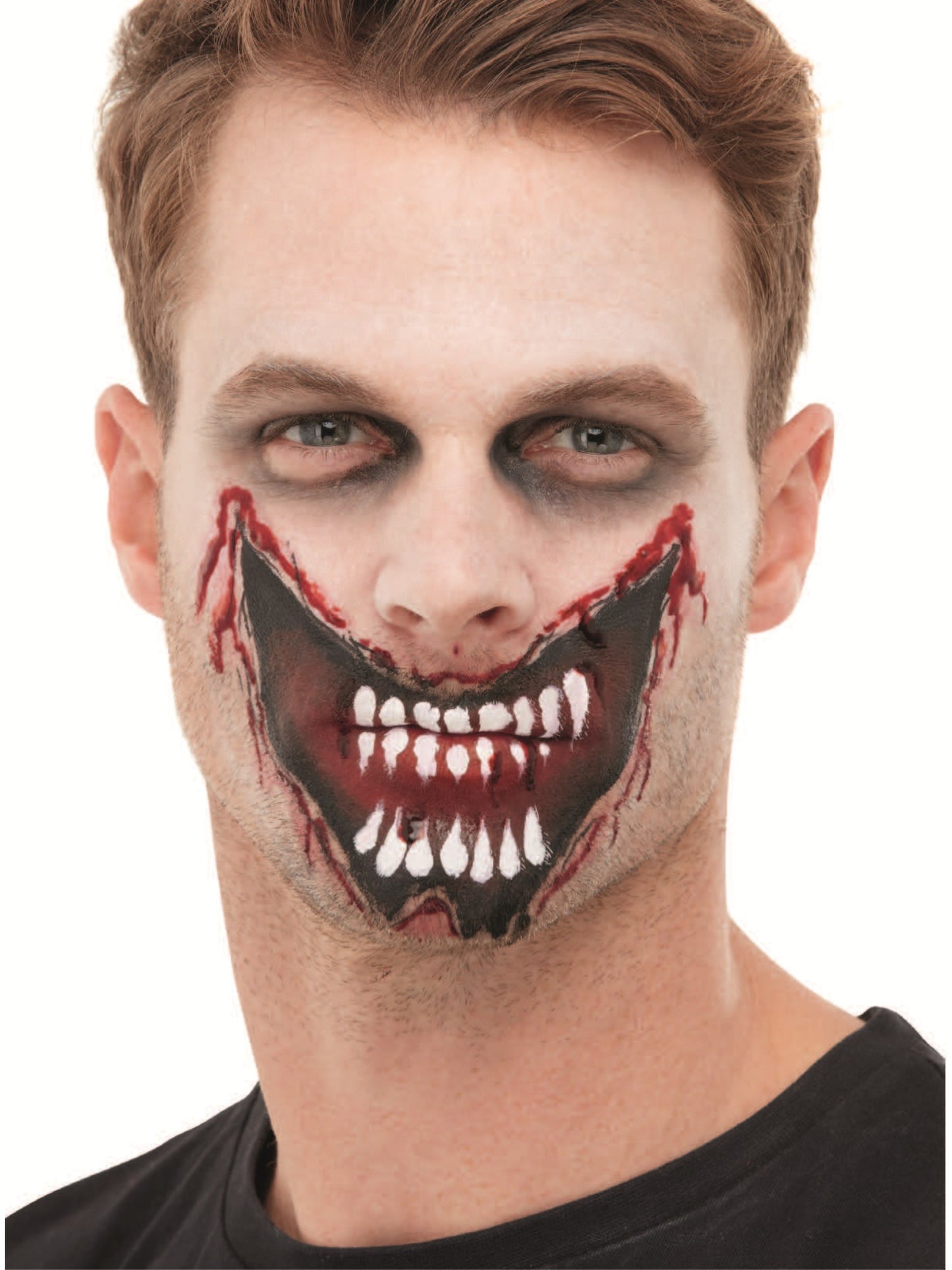 Smiffys Make-Up FX, Slashed Mouth Kit, Aqua, Red Wholesale