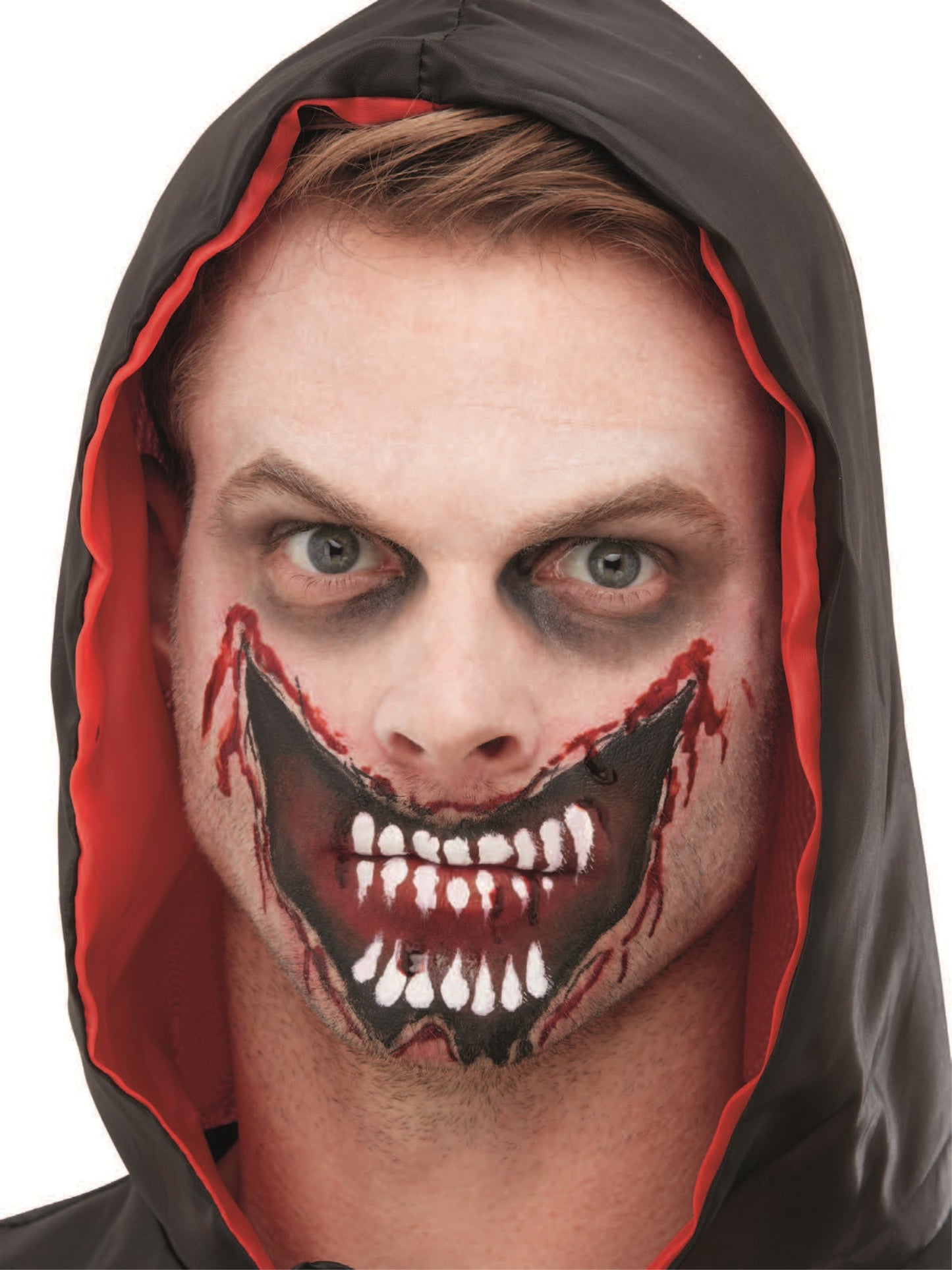 Smiffys Make-Up FX, Slashed Mouth Kit, Aqua, Red Wholesale