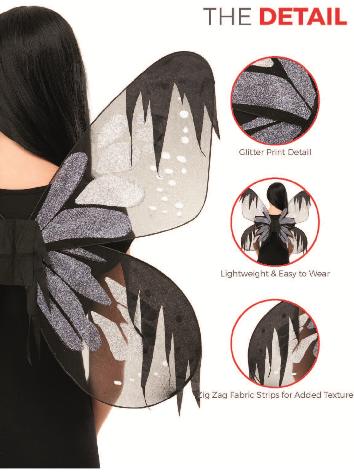 Dark Botanicals Moth Wings, Grey Wholesale