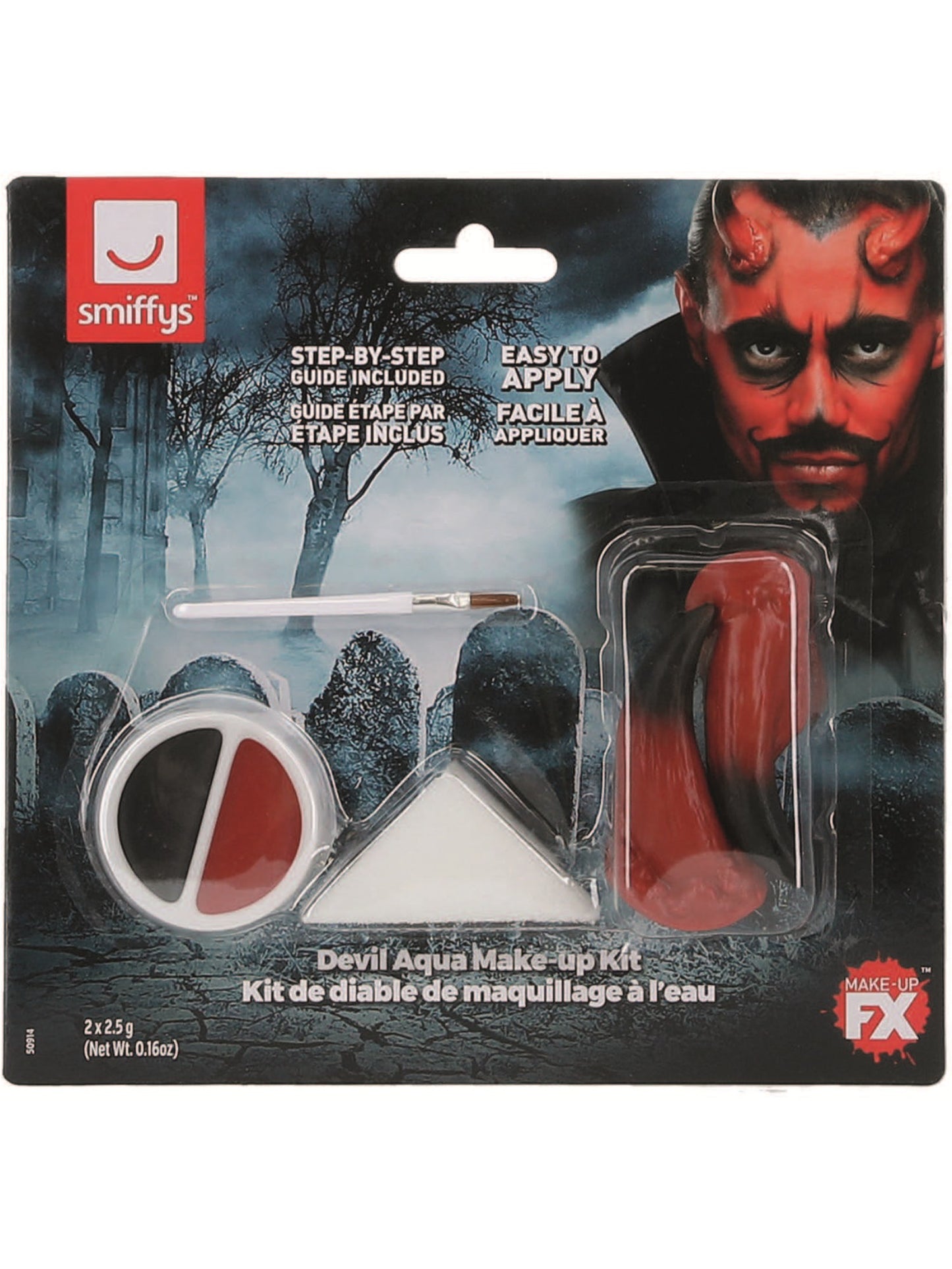 Smiffys Make-Up FX, Devil Kit, Aqua, Red & Black Wholesale