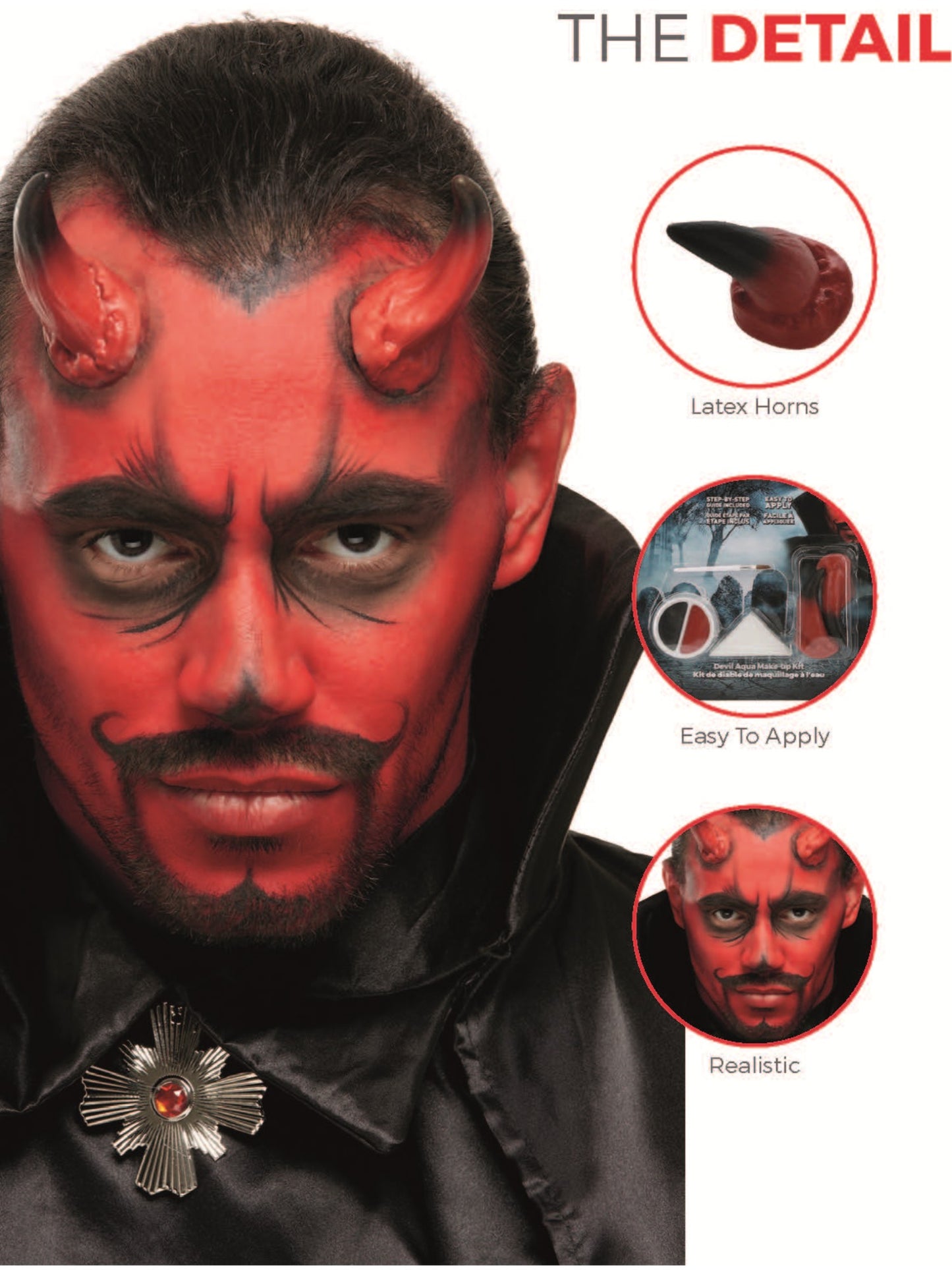 Smiffys Make-Up FX, Devil Kit, Aqua, Red & Black Wholesale