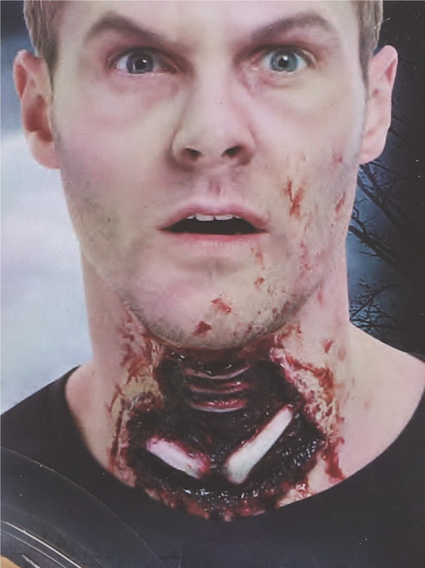 Smiffys Make-Up FX, Latex Exposed Throat Wound, Re Wholesale