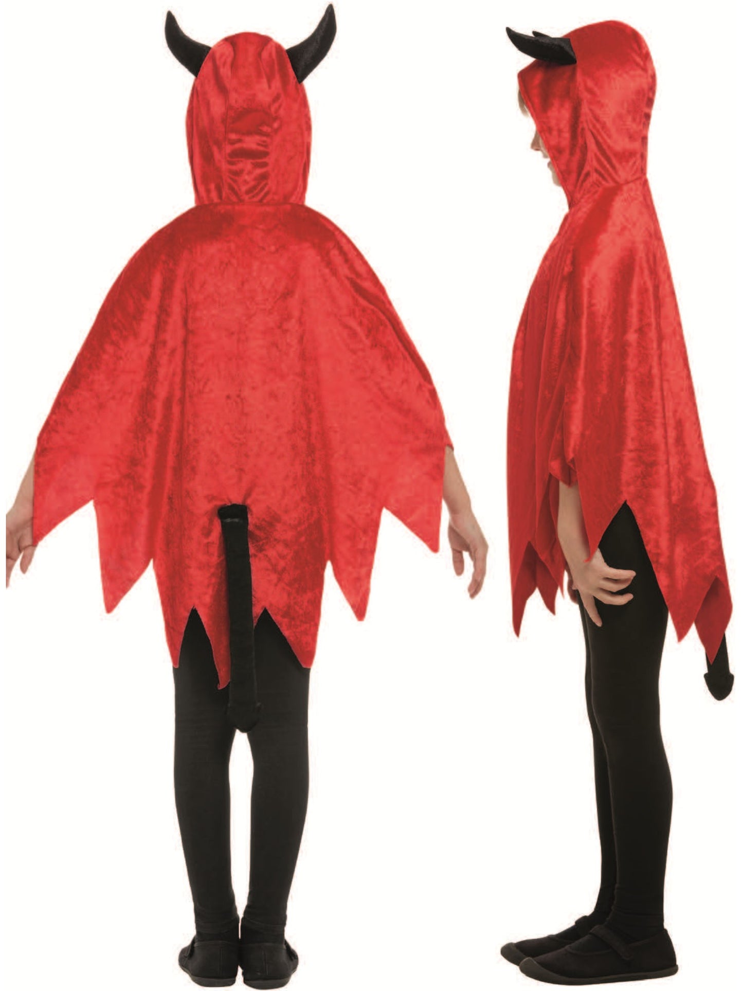 Devil Hooded Cape, Red Wholesale