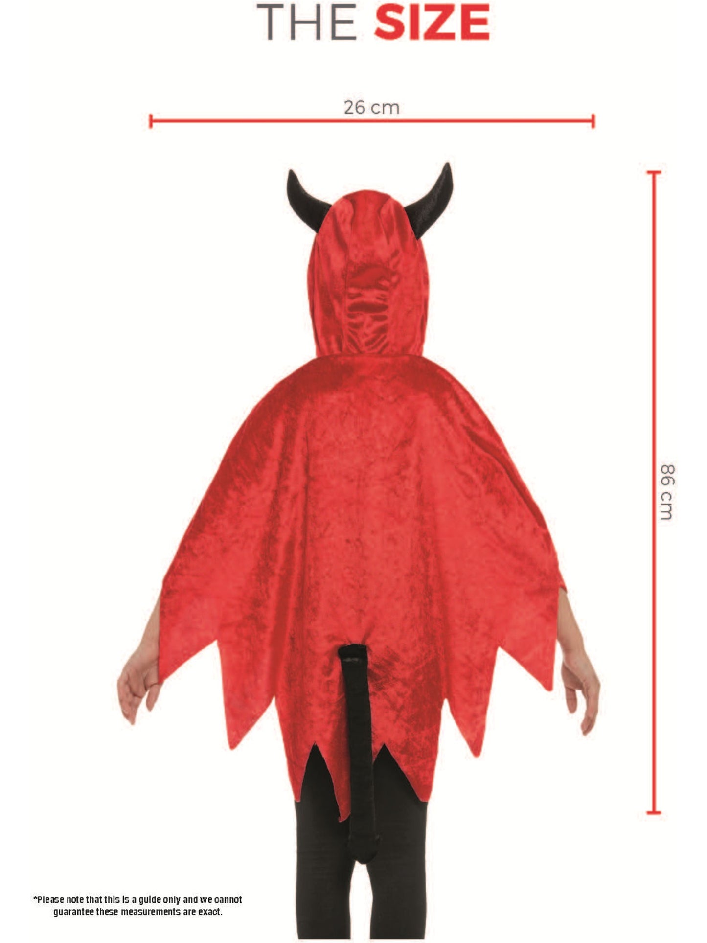 Devil Hooded Cape, Red Wholesale
