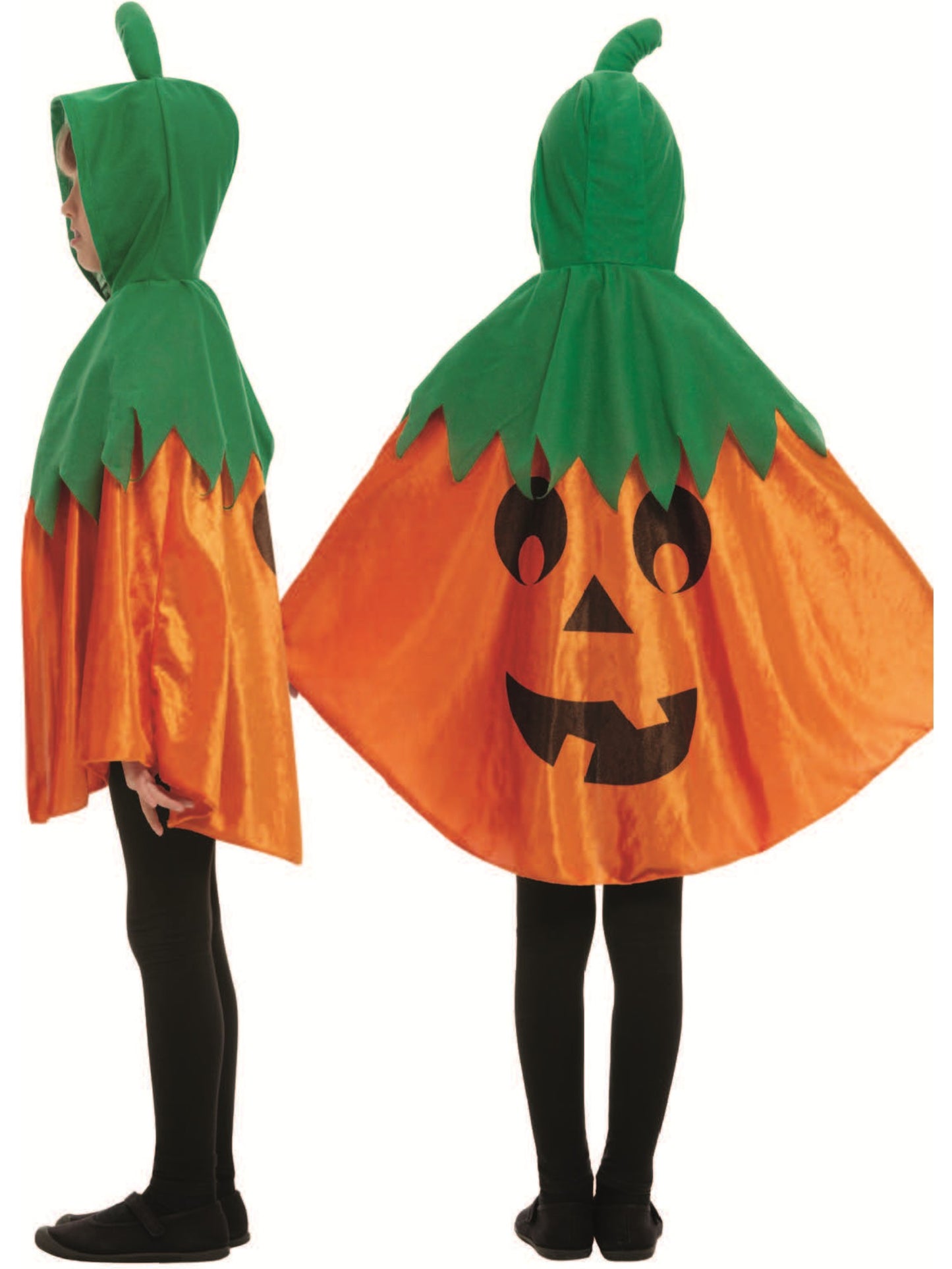 Pumpkin Hooded Cape, Orange Wholesale