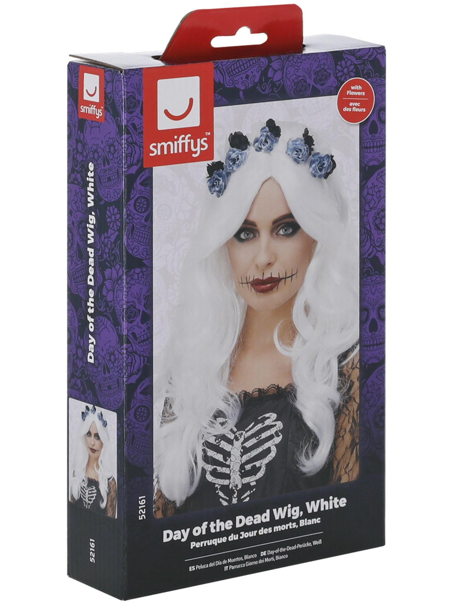 Day of the Dead Wig, White Wholesale