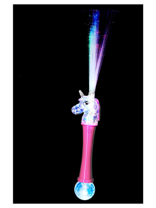 Unicorn Fibre Optic Wand, Light Up, Pink & Blue Wholesale