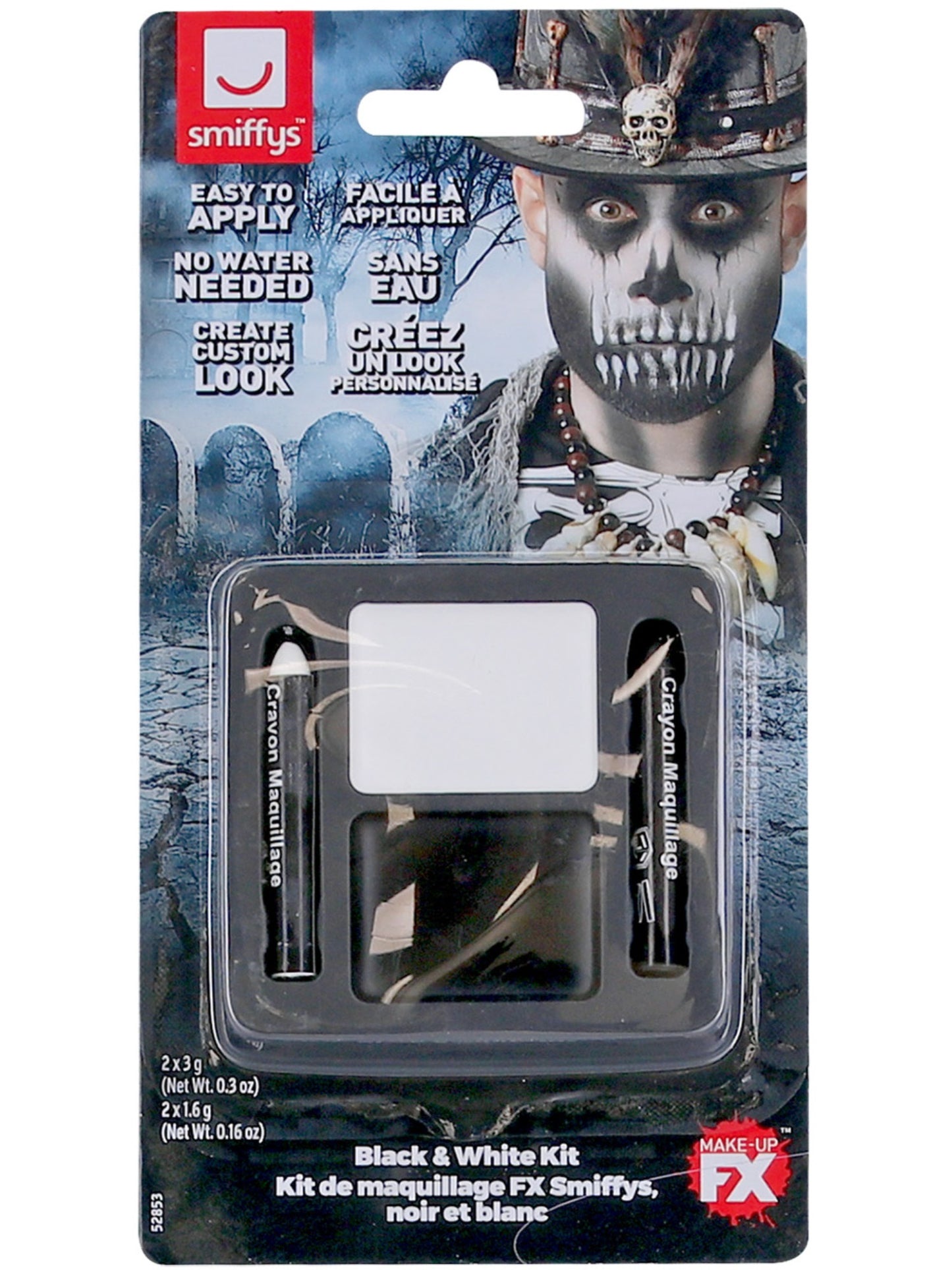 Smiffys Make-Up FX, Black & White Kit Wholesale