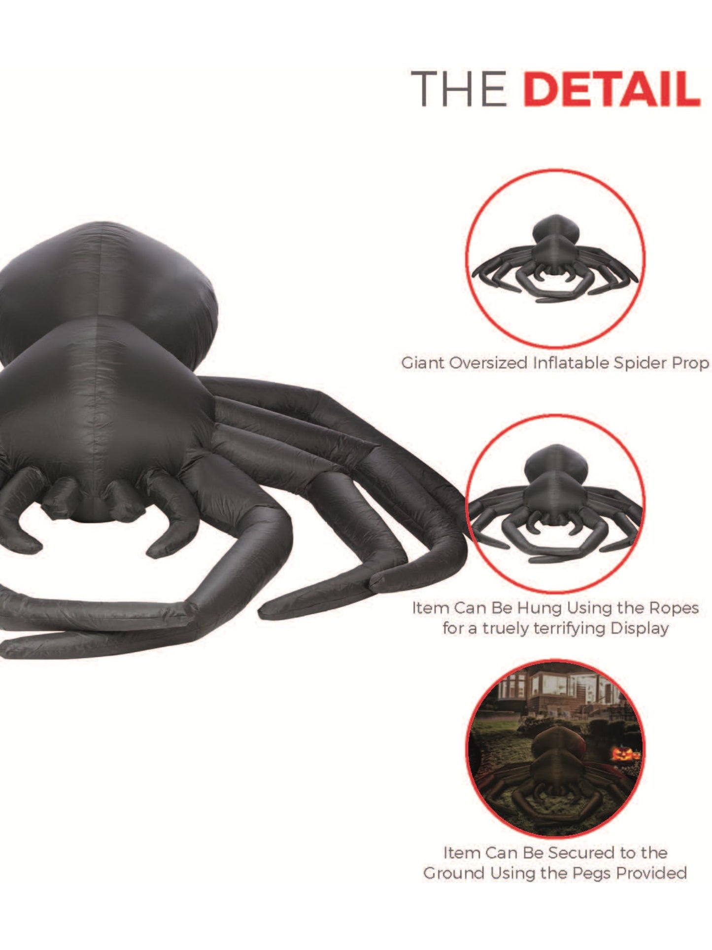 Giant Outdoor Inflatable Spider, 9ft Wholesale
