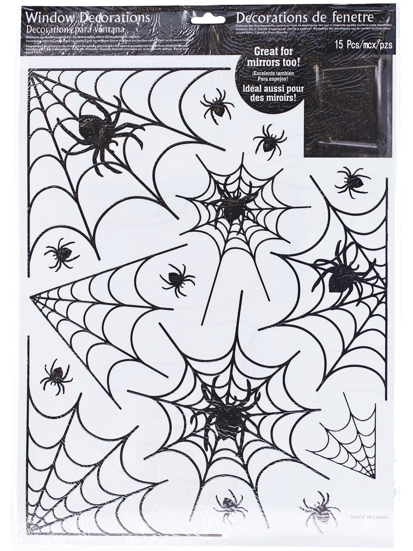 Spider Window Stickers, 1 Sheet Wholesale